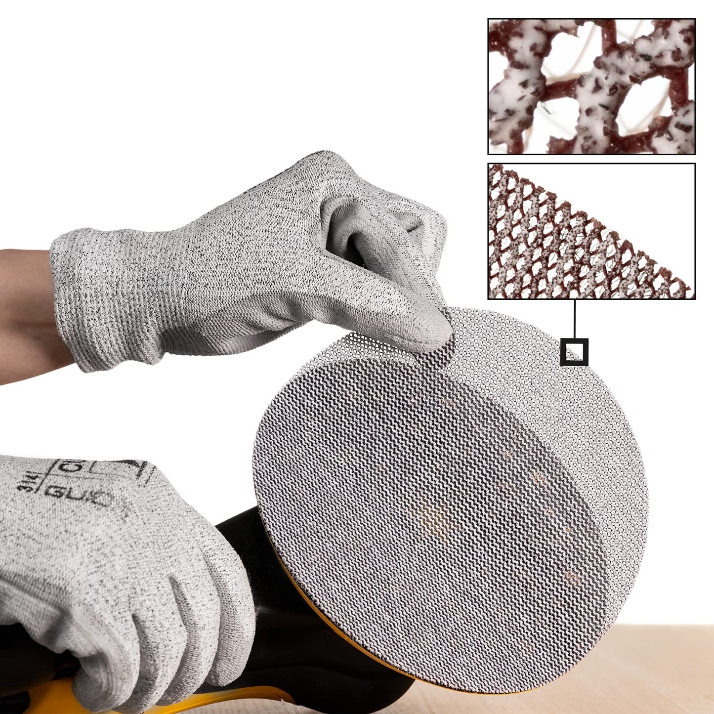 Mirka 9A-232-220 5-Inch 220 Grit Mesh Abrasive Dust Free Sanding Discs, Box of 50 Discs