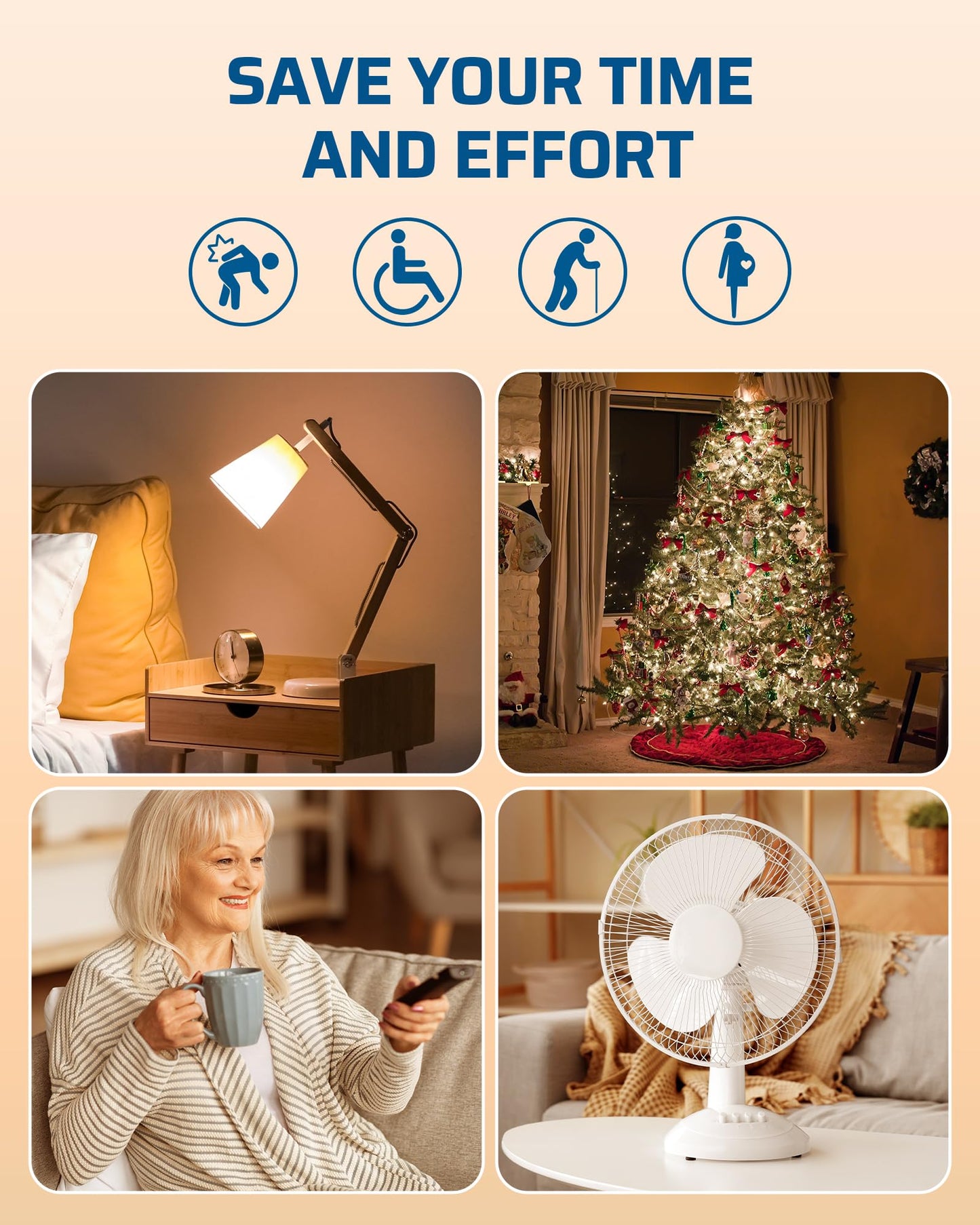 DEWENWILS Wireless Remote Control Outlet, Programmable and Expandable Electrical Outlet Switch, 100FT Range, 125V/15A/1875W Wireless Remote Light Switch, 2 Remote and 5 Outlets