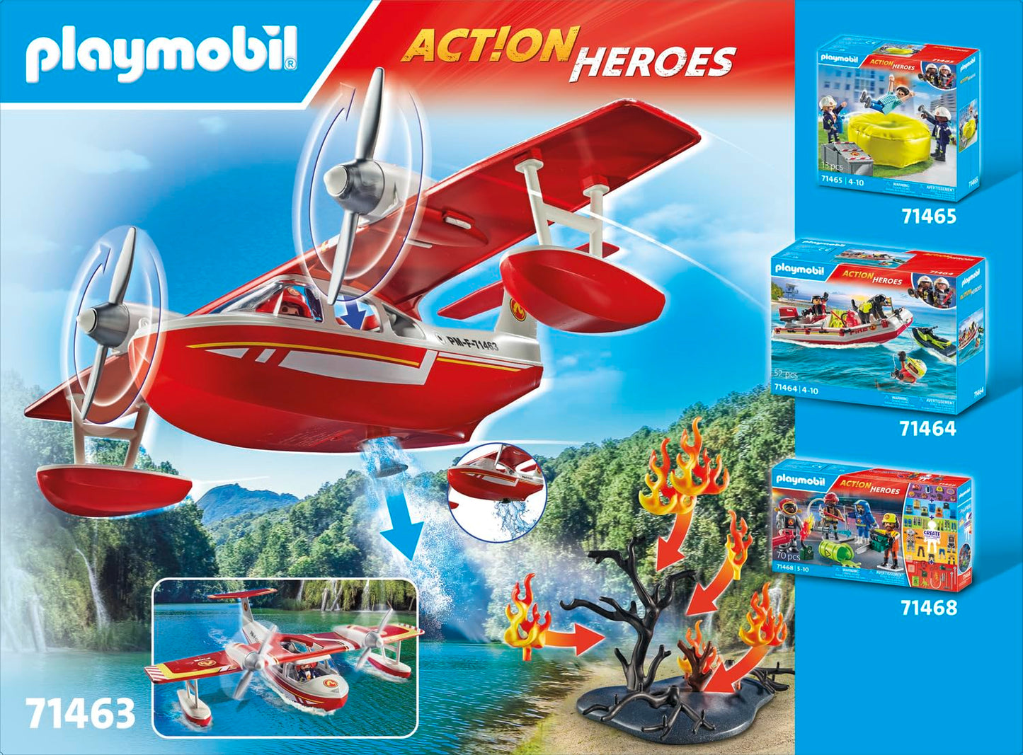 Playmobil Firefighting Sea Plane with extinguishing Function