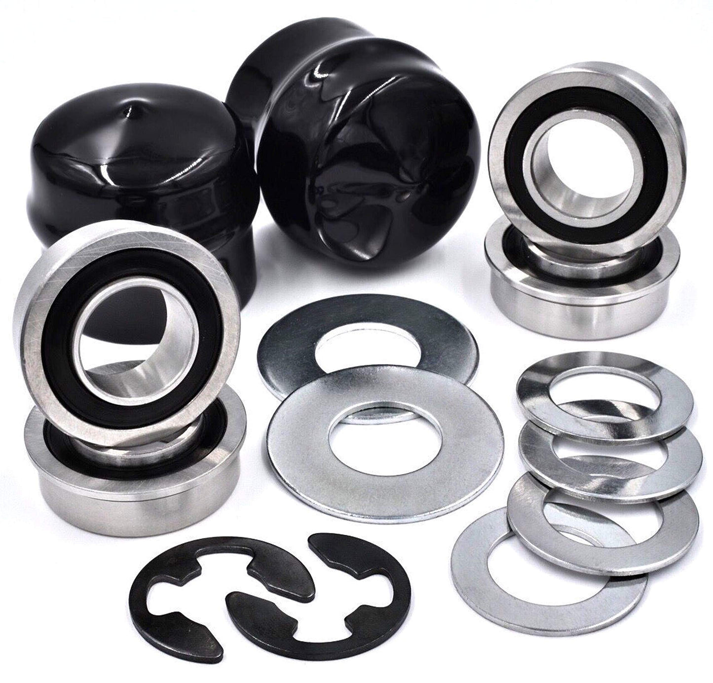 (4 Pack) HD Switch Front Wheel Bushing to Bearing Conversion Kit fits Snapper, Simplicity 1752171YP 1752171 1713167SM 4302 - OEM Upgrade Please Check Size