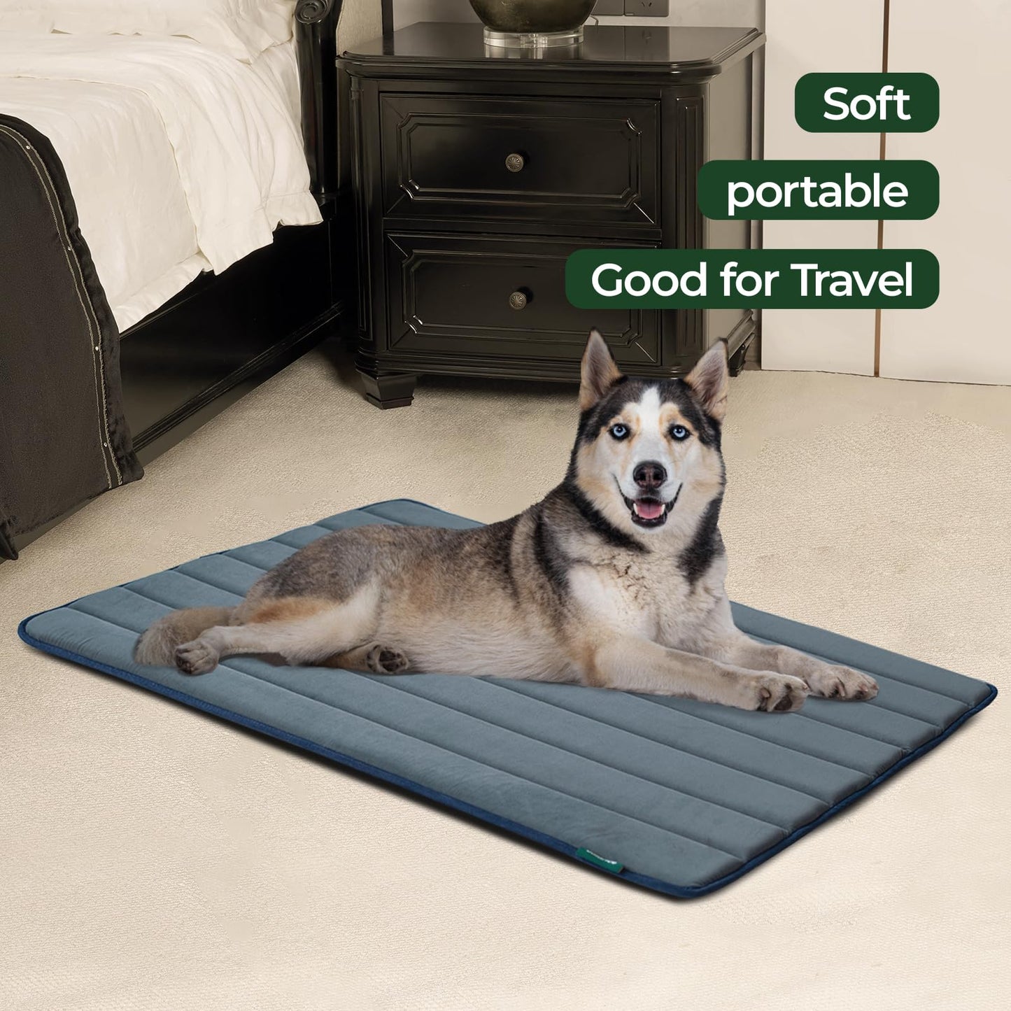 BALANCE Dog Crate Pad, Dog Foam Crate Mat Kennel Pad, Washable Water-Resistant Pet Bed Flat Dogs Cage Mat for X-Large Dogs, 2 Packs