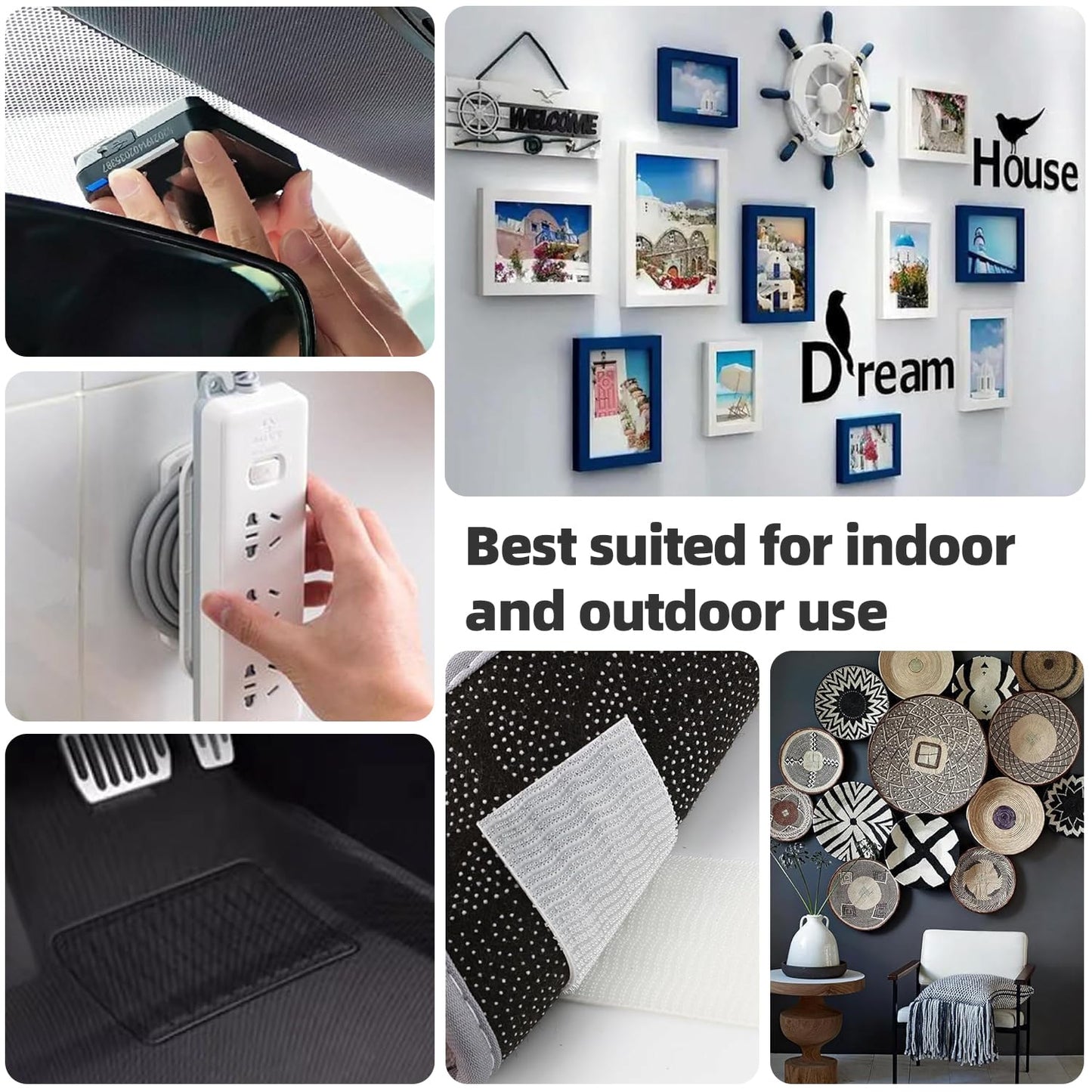 3M Dual Lock SJ3550A 1"×8ft Black 1 Pack Reclosable Fastener Mounting Tape Interlocking Mushroom shaped Strong Adhesive Hook Lock Sticky Tape for Indoor and Outdoor