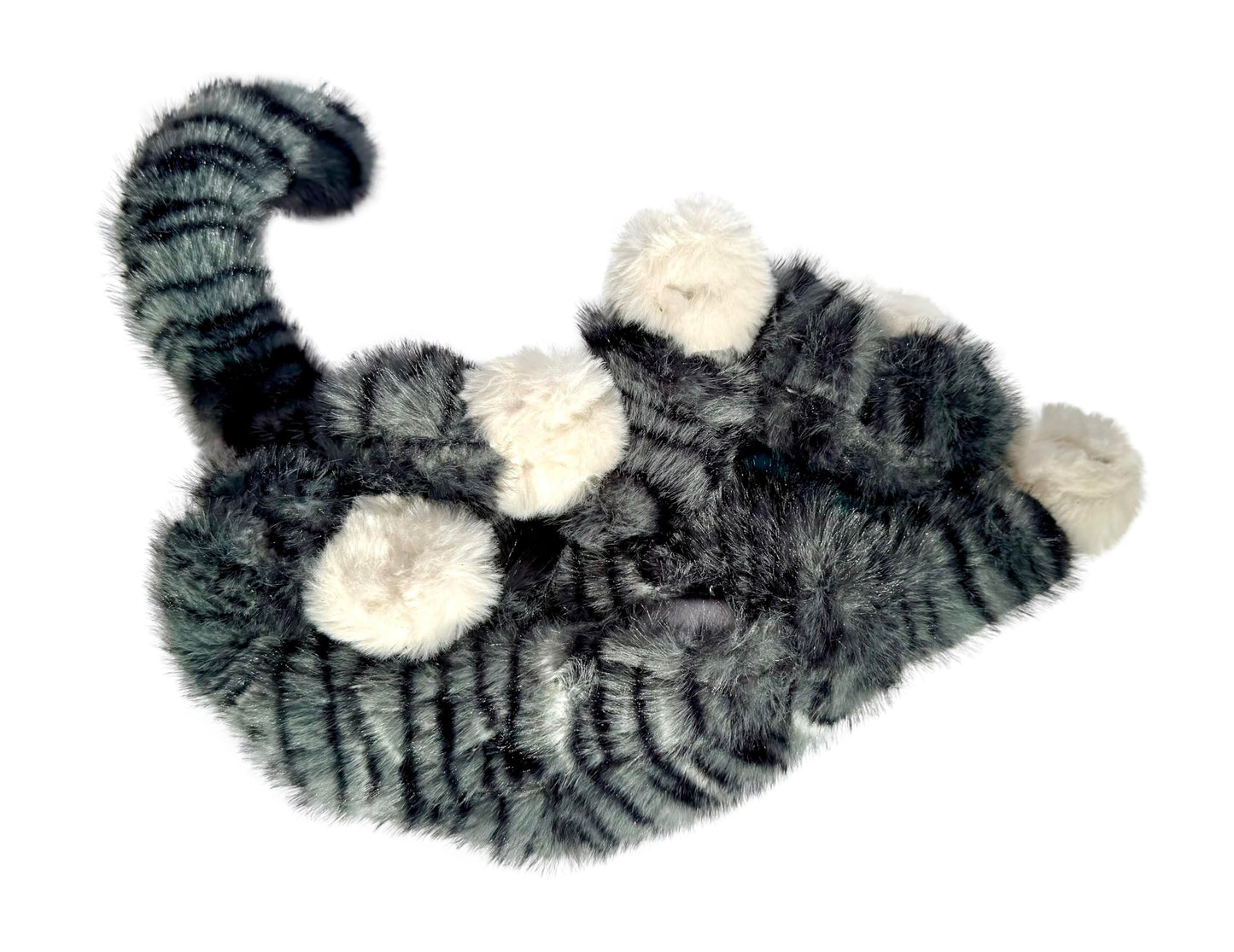 Calmeroos Plush Heartbeat Toy Canadian-Owned Company Sleep Aid Puppy Kitten Anxiety Relief Soother Dogs Cats Cuddle Calming Behavioral Aid for Pets (Grey Stripe)