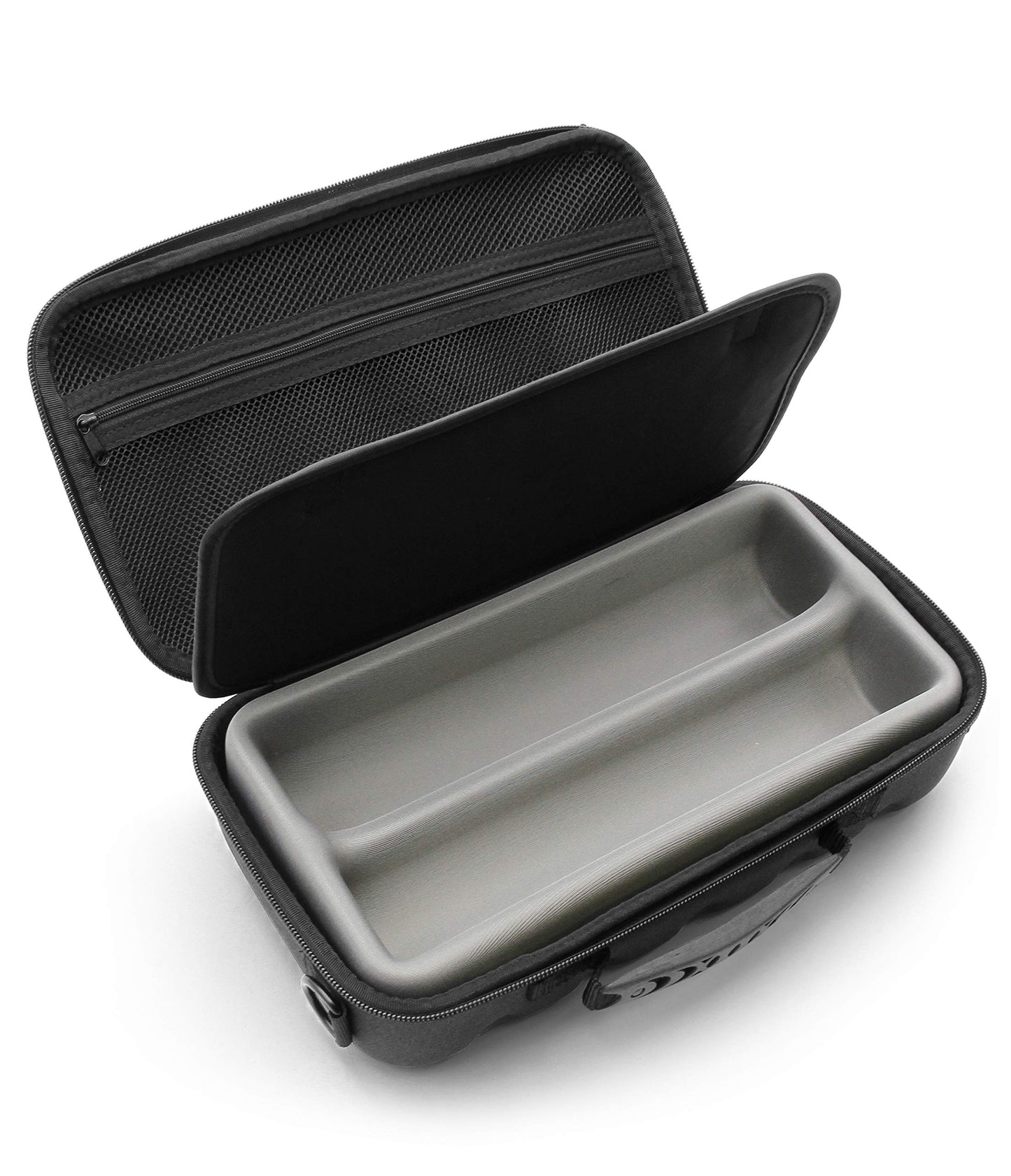 CASEMATIX Two Wireless Microphone Case Compatible with Wireless Mic System Handheld Microphones Sennhesier, Shure and More, Dual Mic Bag with Shoulder Strap and Hard Shell Exterior