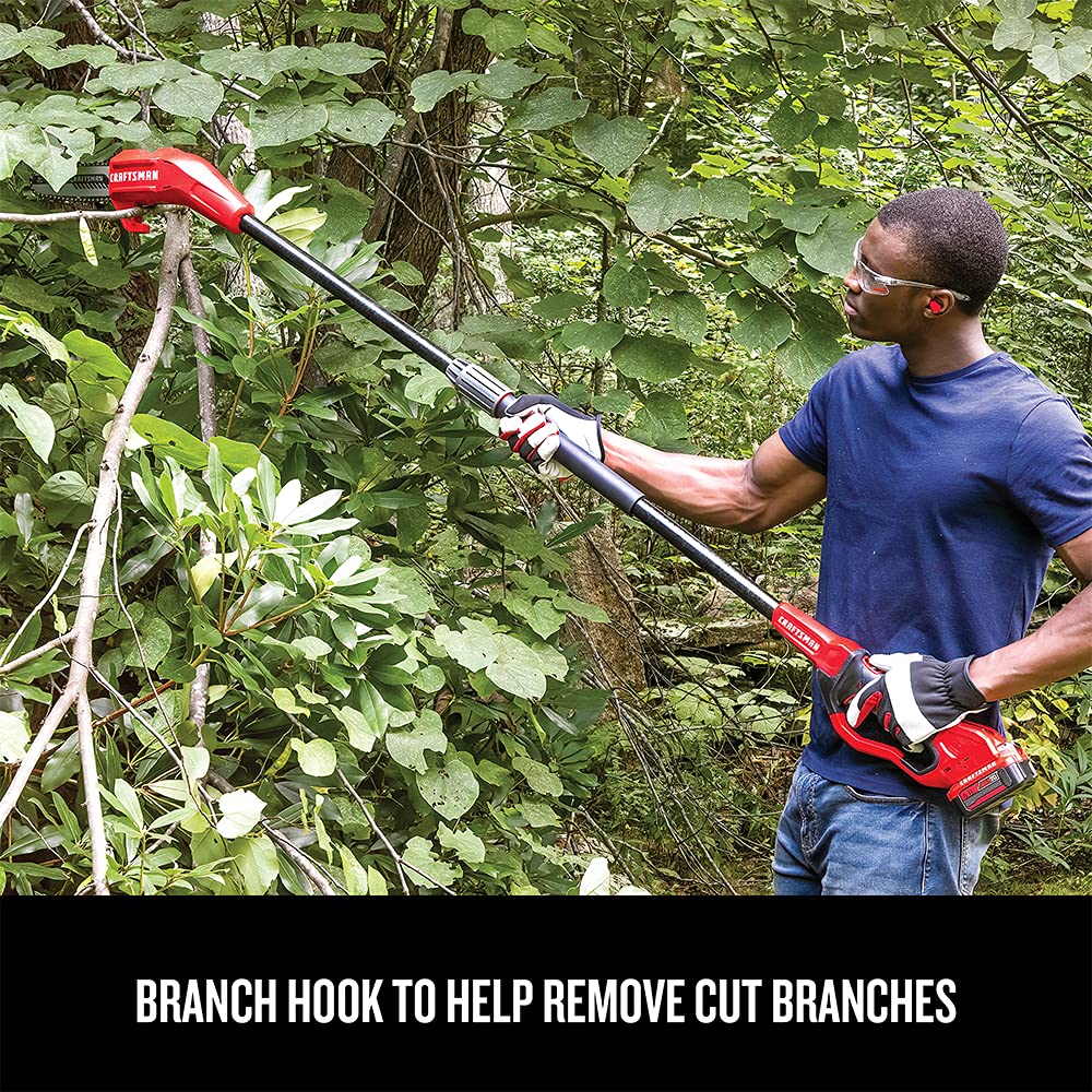 CRAFTSMAN® V20* 8 in. Cordless Pole Chainsaw Kit, 4.0Ah (CMCCSP20M1)