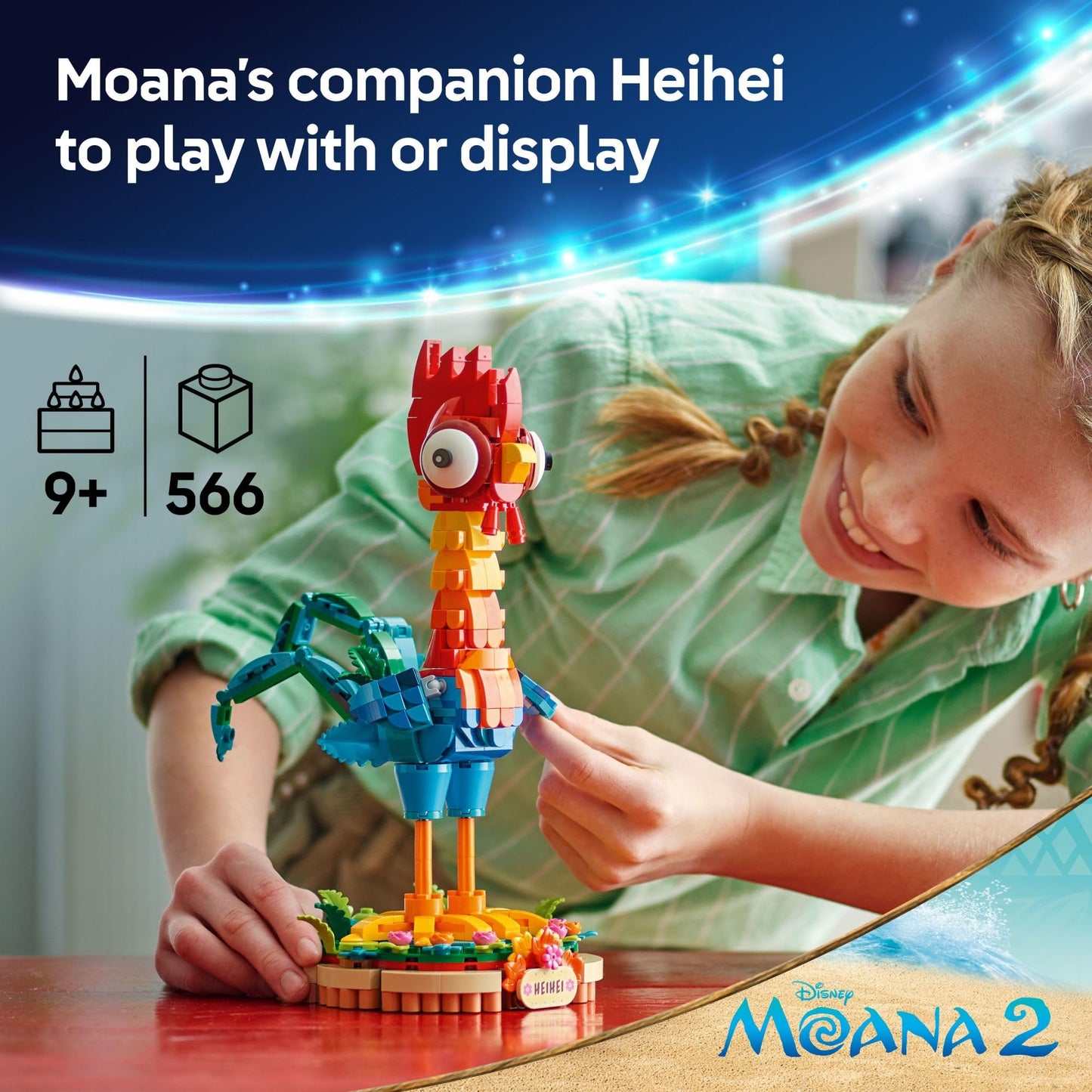 LEGO Disney Moana 2 Heihei - Building Toy for Kids, Girls & Boys, Ages 9+ - Moana & Disney Toy for Fans - Gift Idea for Birthday - 43272