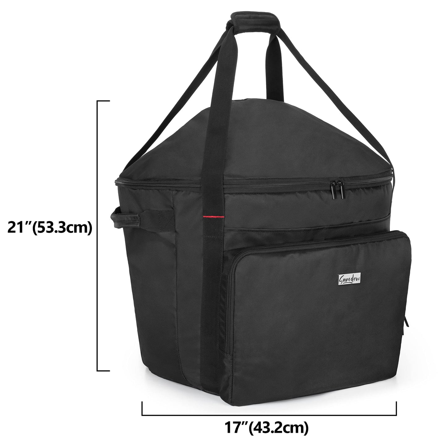 SAMDEW Portable Grill Carry Bag Compatible with Weber Jumbo Joe 18 Inch Charcoal Grill, Grill Cover Compatible with Jumbo Joe 18 in Portable Grill, with Pocket and Handle, Bag Only (Patented Design)
