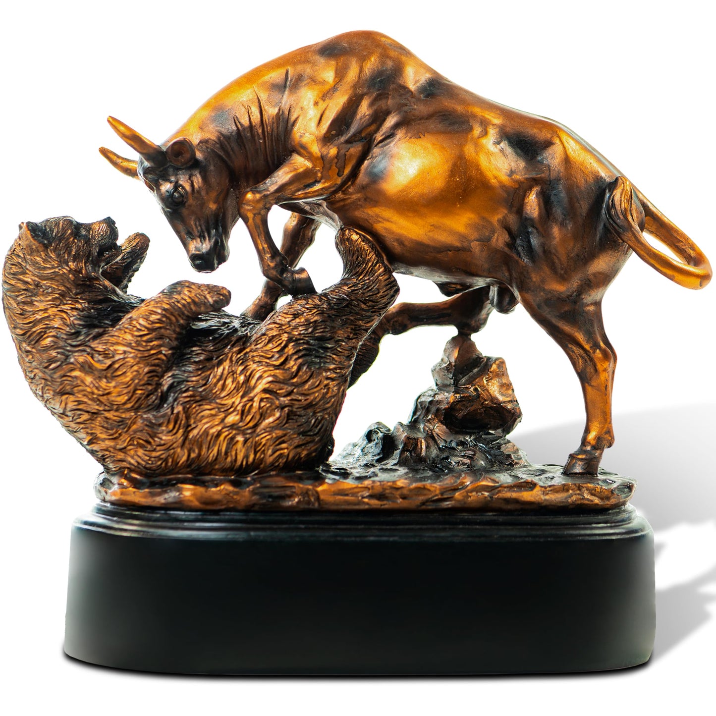 MEPERPER Bull and Bear Statue, Wall Street Bull Statue, Stock Market Gifts for Men, Gifts for Stock Market Lovers