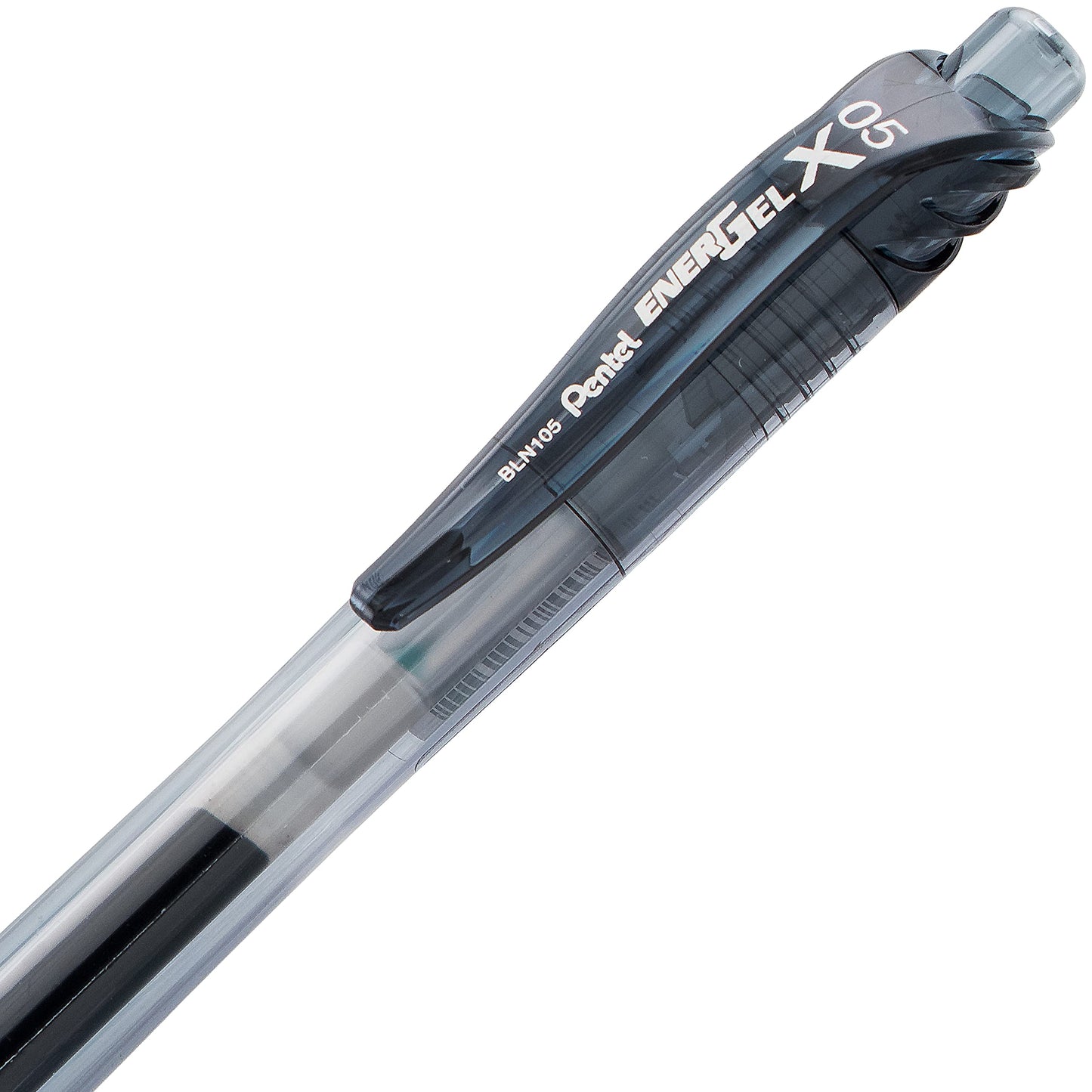 Pentel EnerGel X Retractable Liquid Gel Rollerball Pen, Everyday Use, Office Supplies, School Supplies, 0.5mm Fine Needle Point, Black Ink, BLN105-A, Box of 12