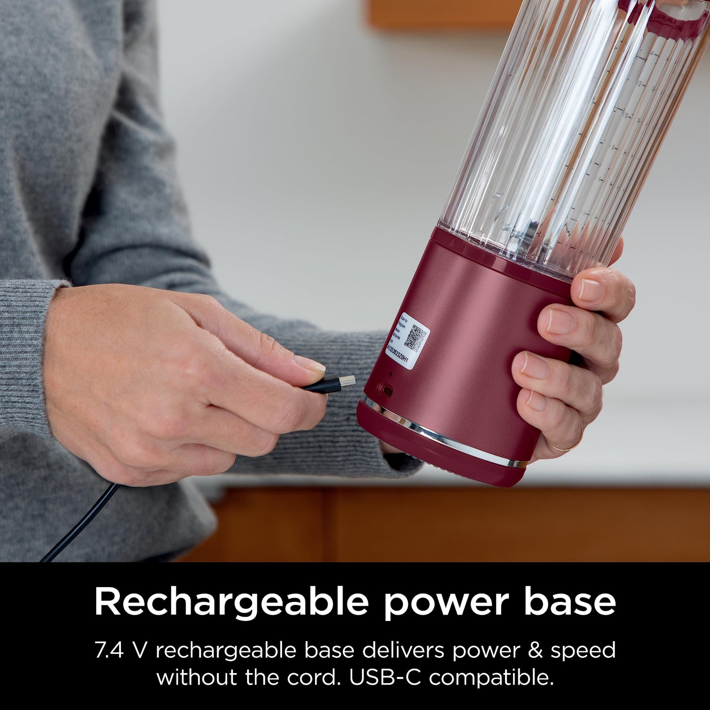 Ninja Blast Portable Blender, Cordless, 18oz. Vessel, Personal Blender for Shakes & Smoothies, BPA Free, Leakproof Lid, USB-C Rechargeable, Red, BC151CRC (Canadian Version)