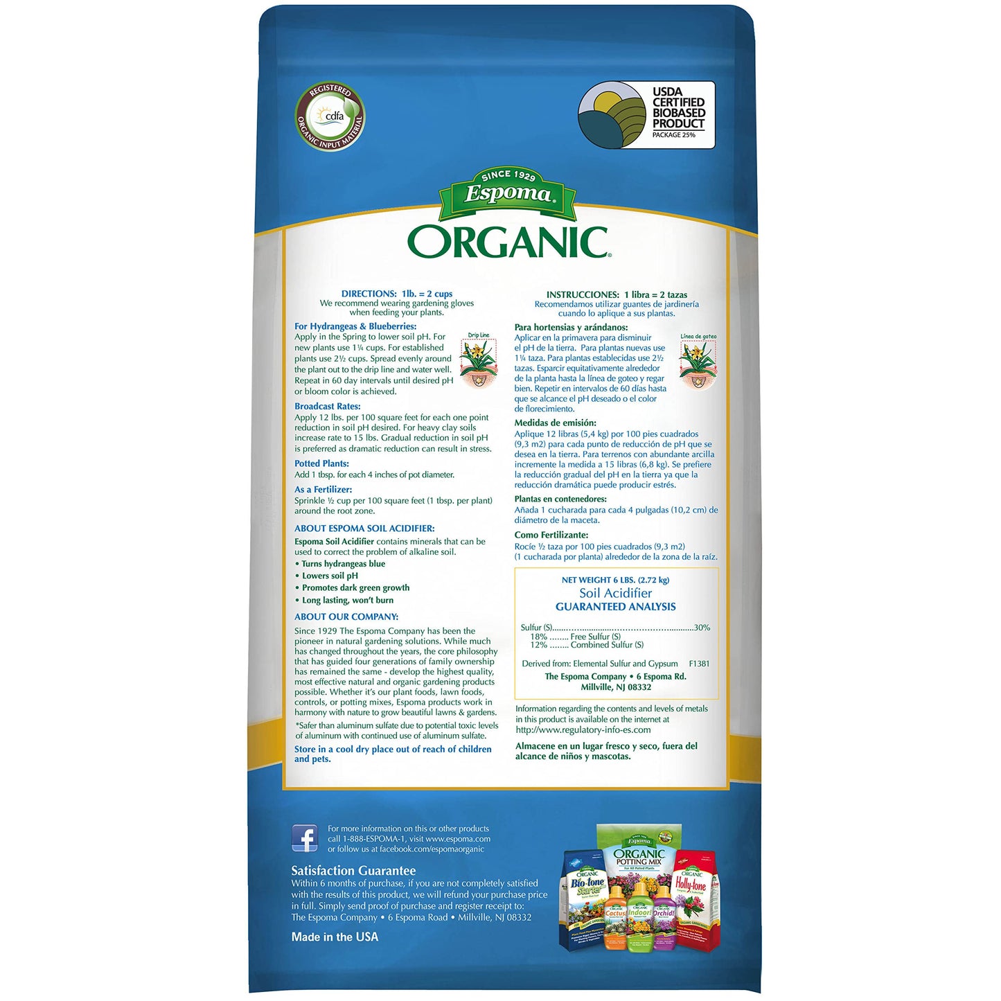Espoma GSUL6 Soil Acidifier, 6-Pound