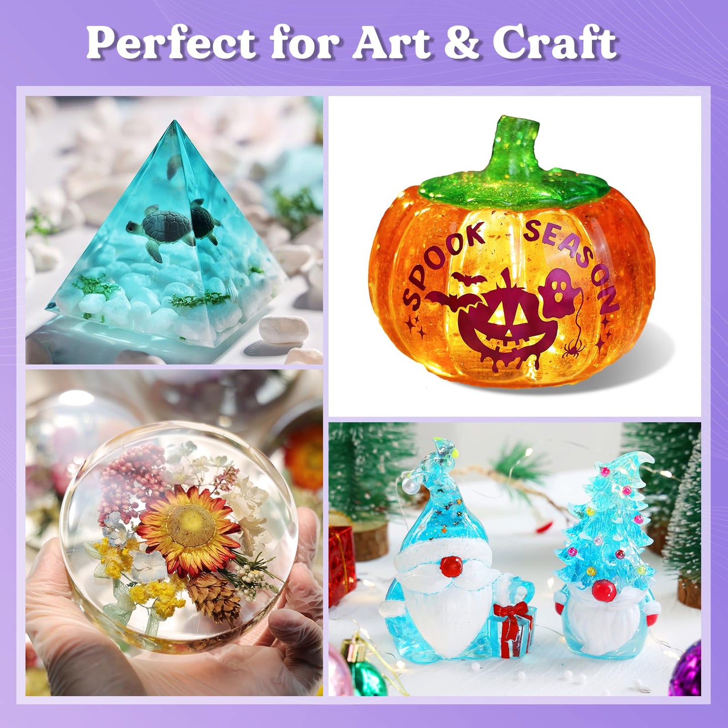 LET'S RESIN Epoxy Resin | Crystal Clear Epoxy Resin Kit | 64oz (1.89) | Odorless & High Gloss Resin for Coasters,Jewelry,Casting, Molding, Crafting and More