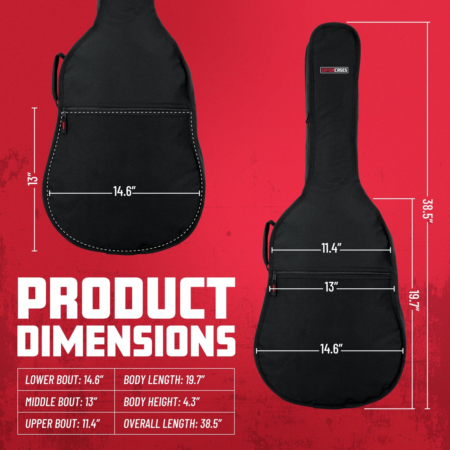 Gator GBE-MINI-ACOU Acoustic Guitar Bag Black