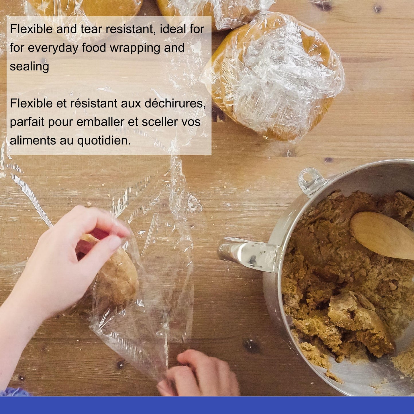 PUREFILM 11in x2500ft Bio Based Food Film, Food Wrap with Blade and Slide Cutter