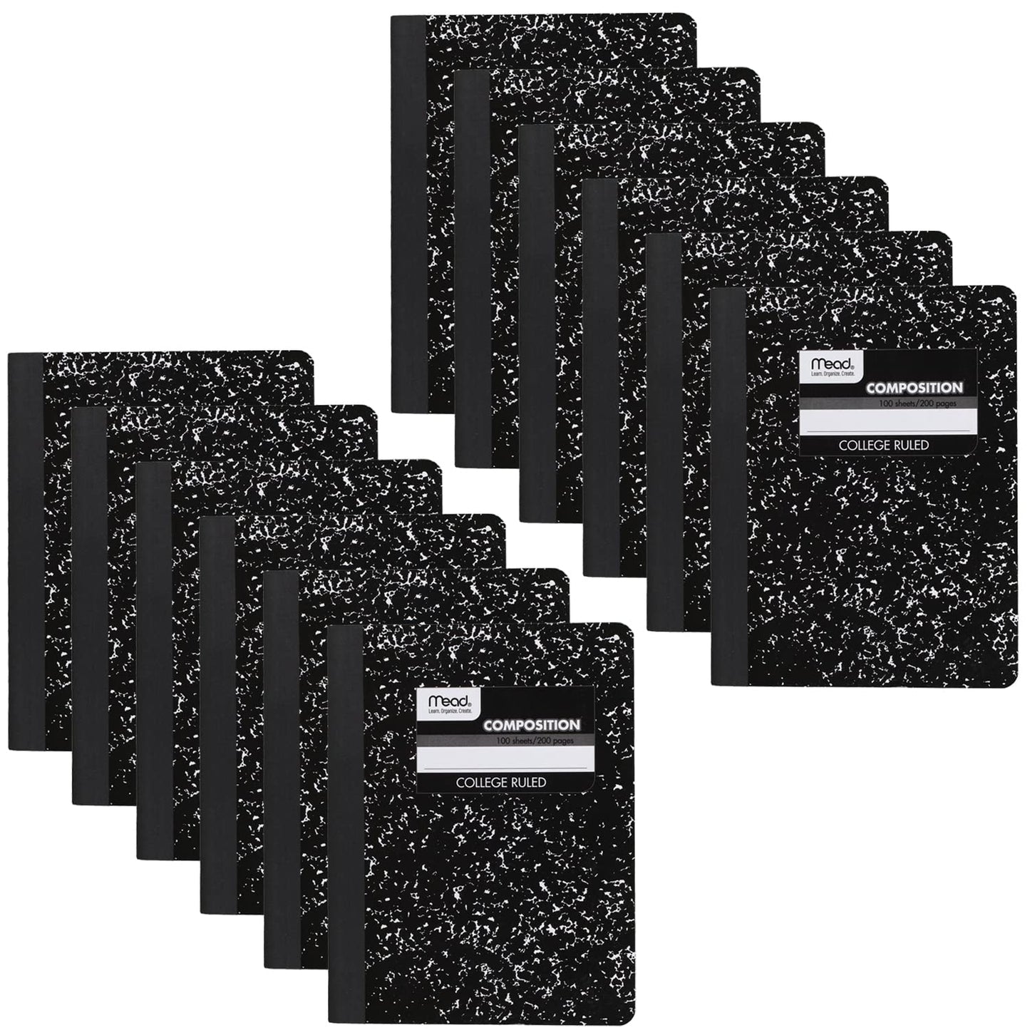 Mead Composition Notebook, College-Ruled, 100 Sheets, 12 Pack (72938)