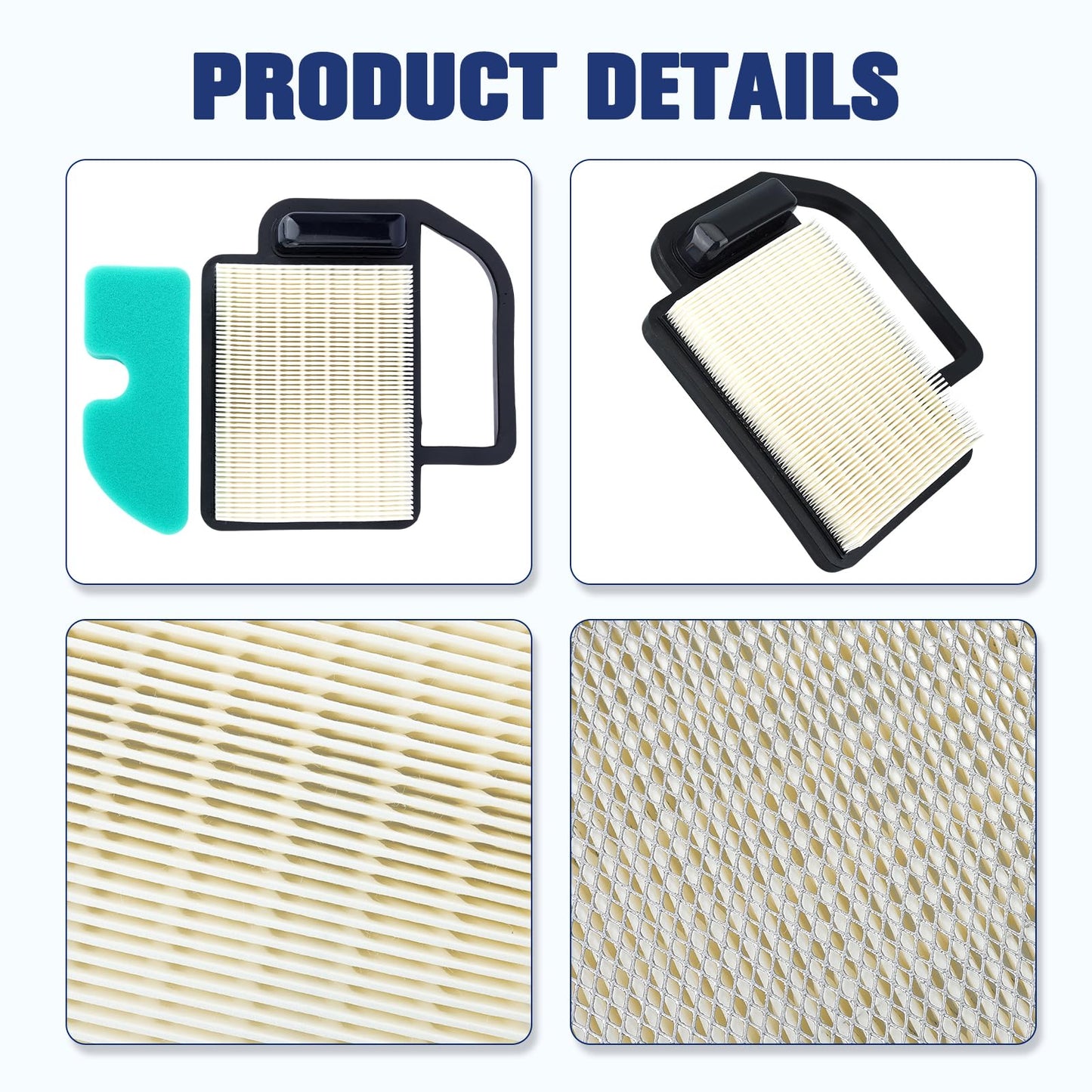 Powtol 20 083 02-S Air Filter+52 050 02-S Oil Filter fits Kohler Courage 15 16 17 18 19 20 21 22 HP YTH21K46 YTH20K46 Engines KH-20-083-02-S KH-20-883-02-S1