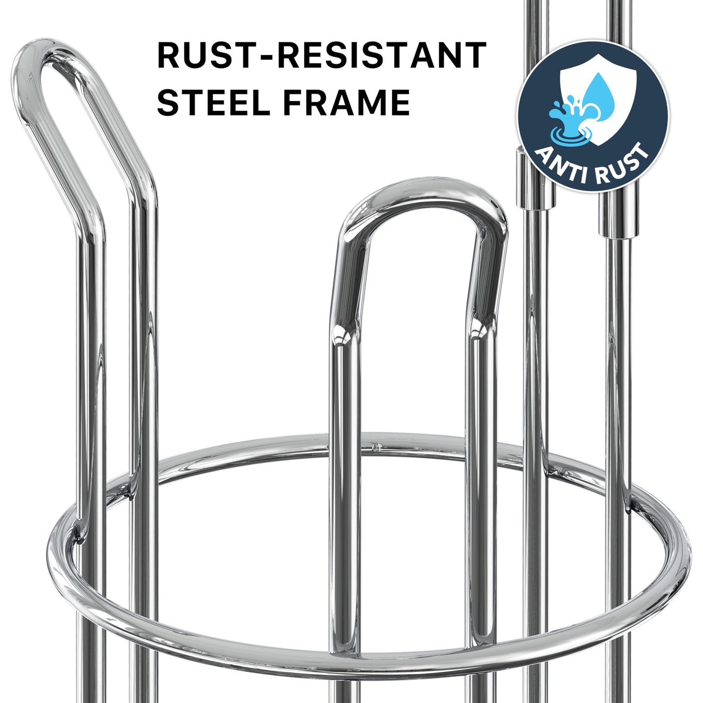 Simple Houseware Toilet Paper Holder Stand - Bathroom Tissue Paper Roll Storage, Chrome