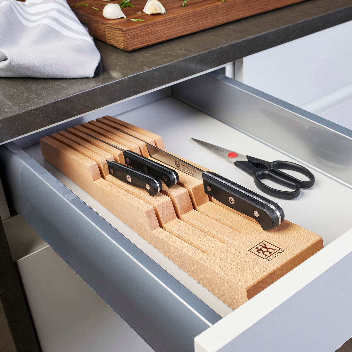 ZWILLING Knife Block, 8-Slot, Beechwood