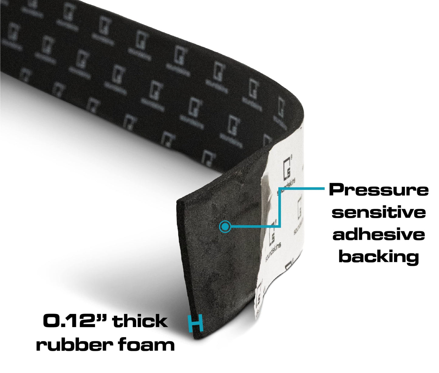 SoundSkins SSK-Tape Closed Cell Acoustic Foam Tape - 10.8sqft. from 4 Rolls (2", 1" 0.5" Wide) - Rattel Reduction and Optimum Durability