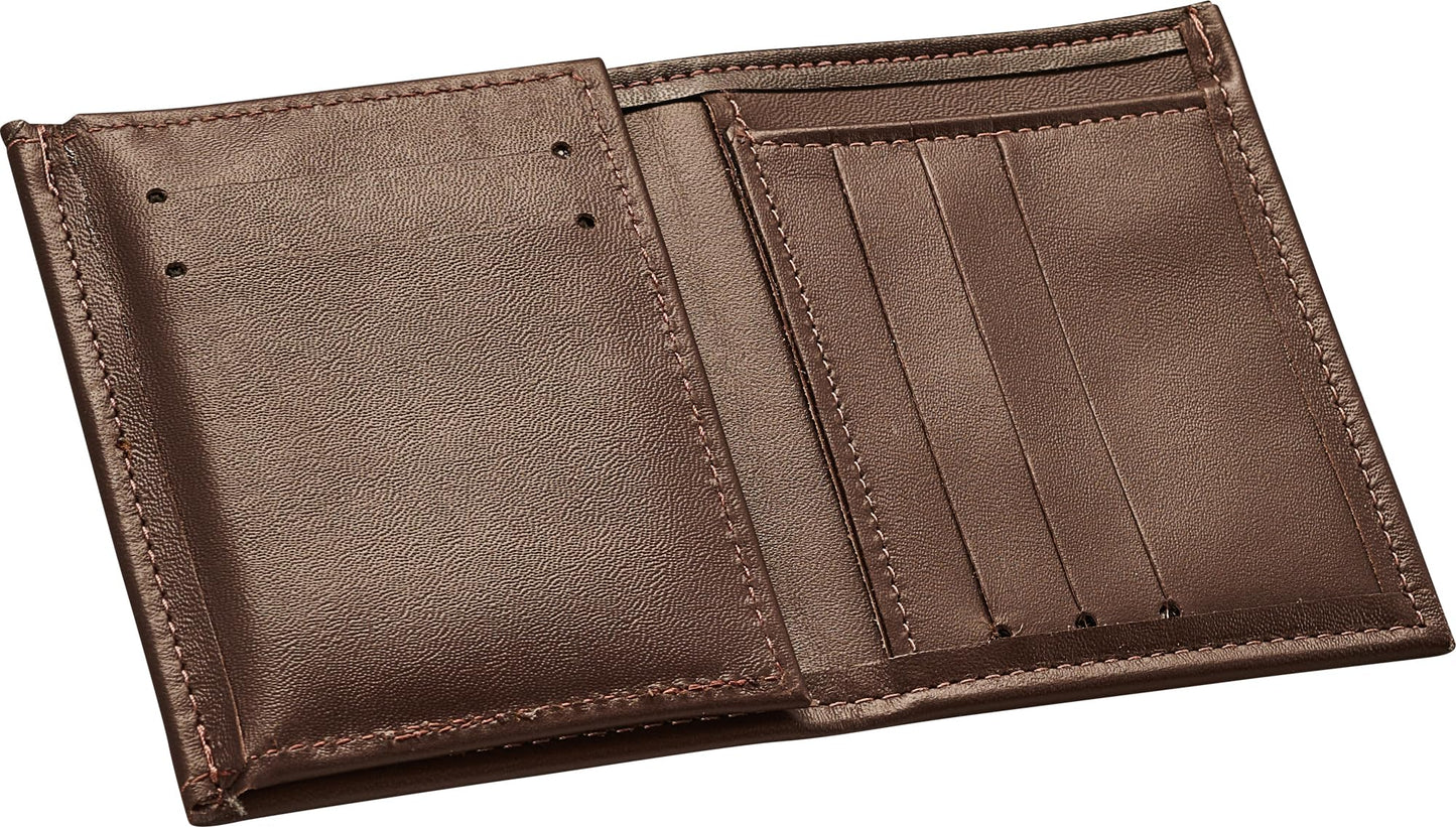 Perfect Fit Shield Wallets NYPD Patrol Officer Leather Hidden Badge Wallet/Badge & ID Case (Cutout PF 145), Brown, Hidden Badge Bi-fold Wallet (Brown)