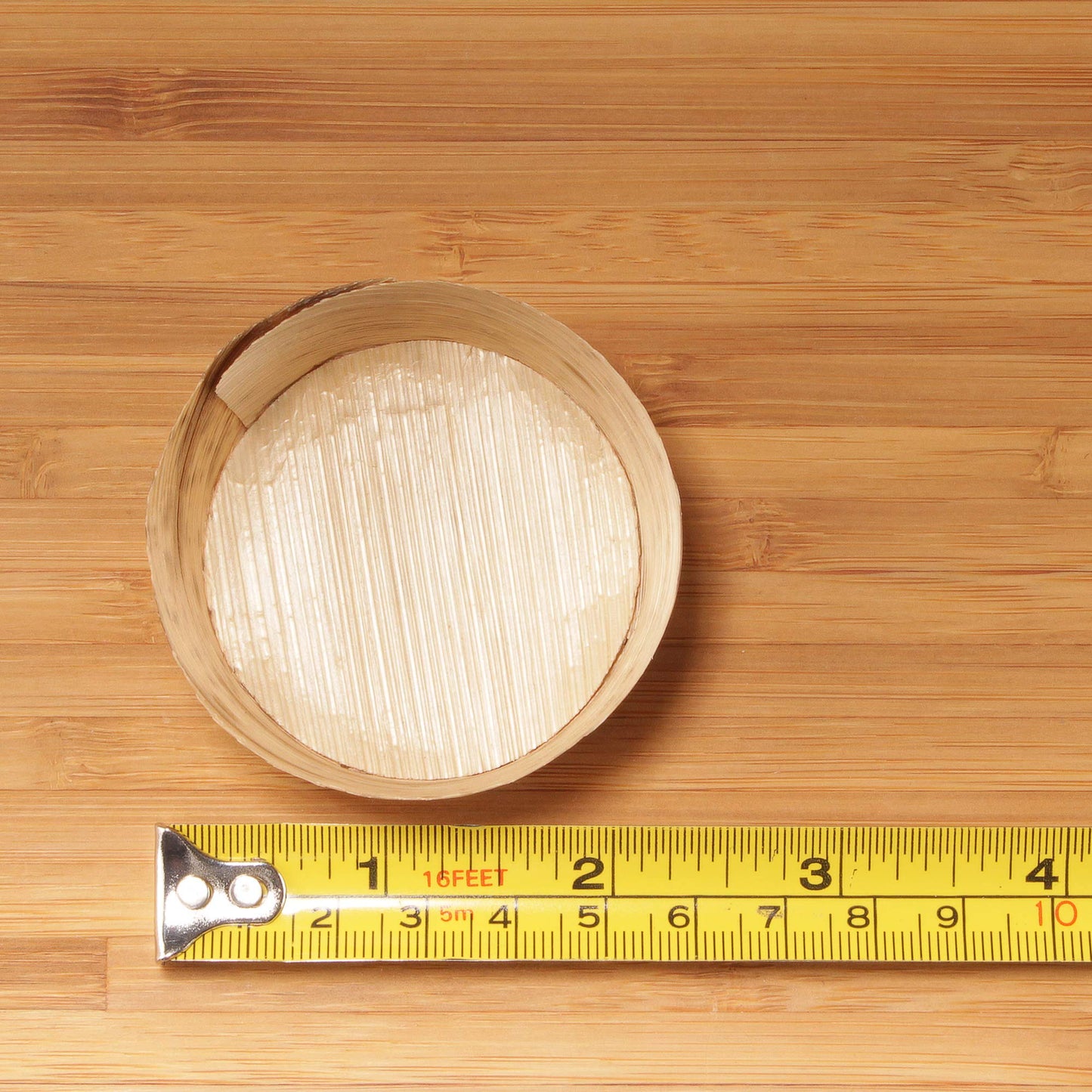 BambooMN Brand - Bamboo Leaf Round Tubs - 2.2" Dia x 1" high - 100 Pieces