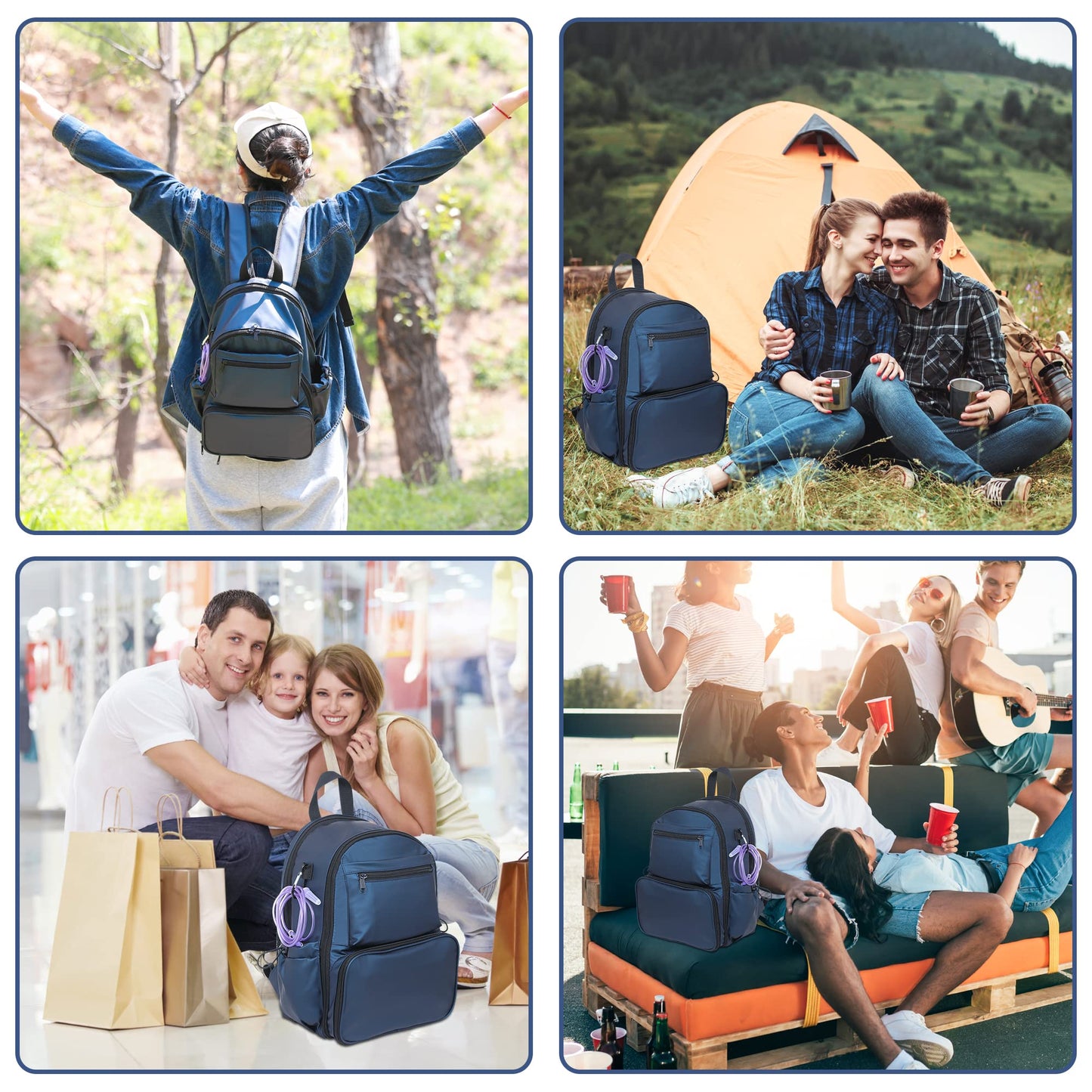 Feeding Tube Backpack for G Tube Gtube Feeding - 13.8" Upgraded Modified Enteral Feeding Pump Backpack for Teenagers/Adults/Blue