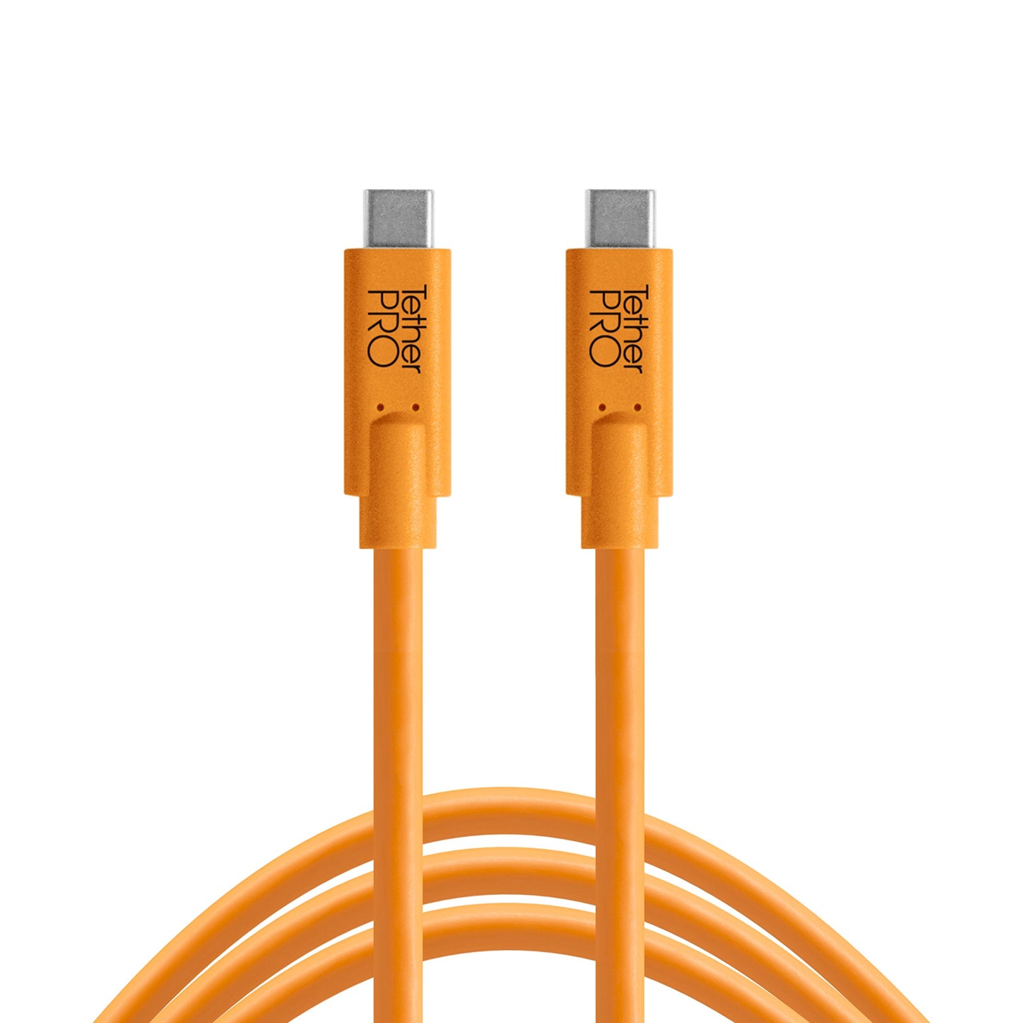 Tether Tools TetherPro USB-C to USB-C Cable | for Power Delivery, Fast Transfer and Connection Between Camera and Computer | High Visibility Orange | 15 feet (4.6 m)