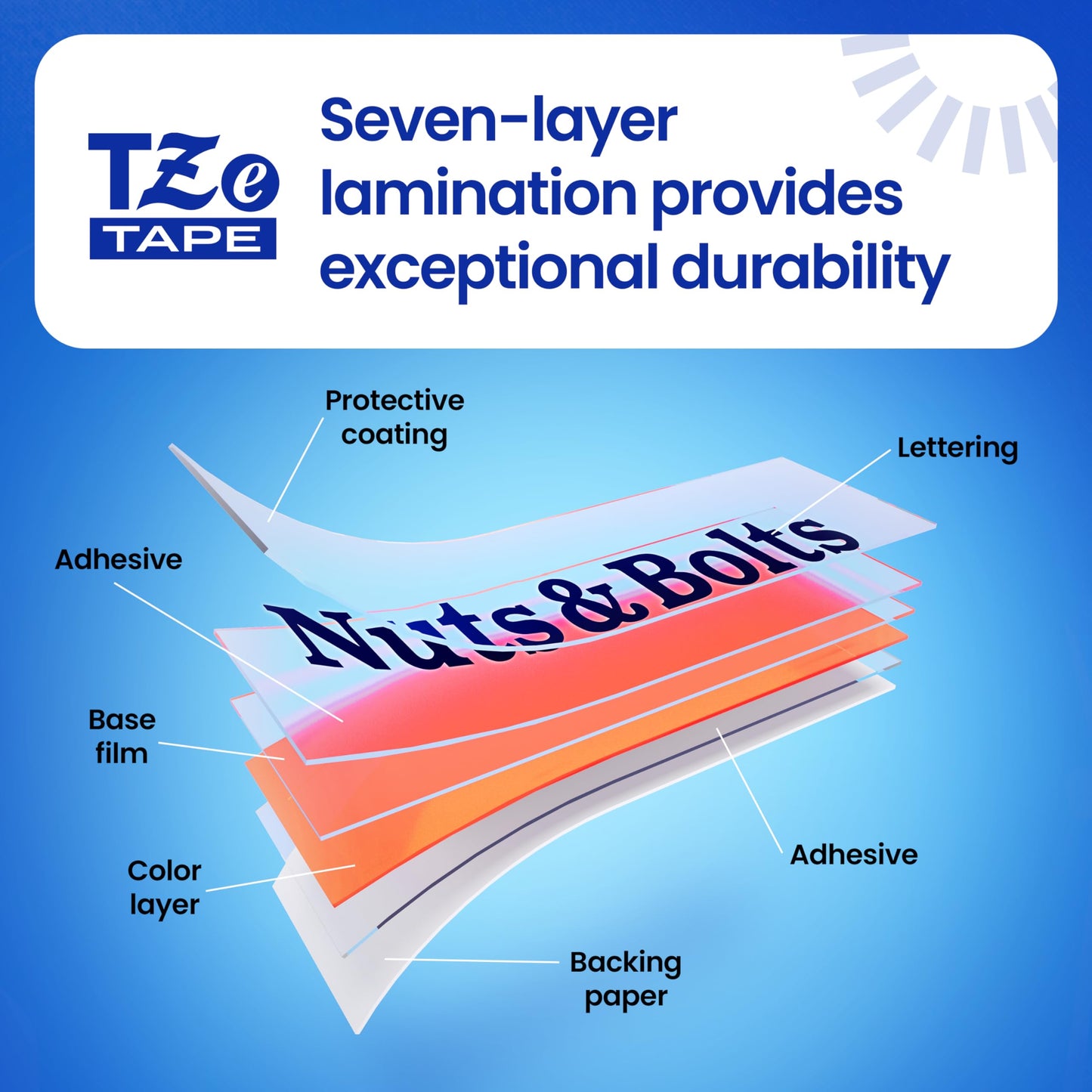 Brother Genuine TZe-651 Black on Yellow Laminated Tape for TZe-Compatible P-Touch Label Makers, 24 mm Wide x 8 m Long