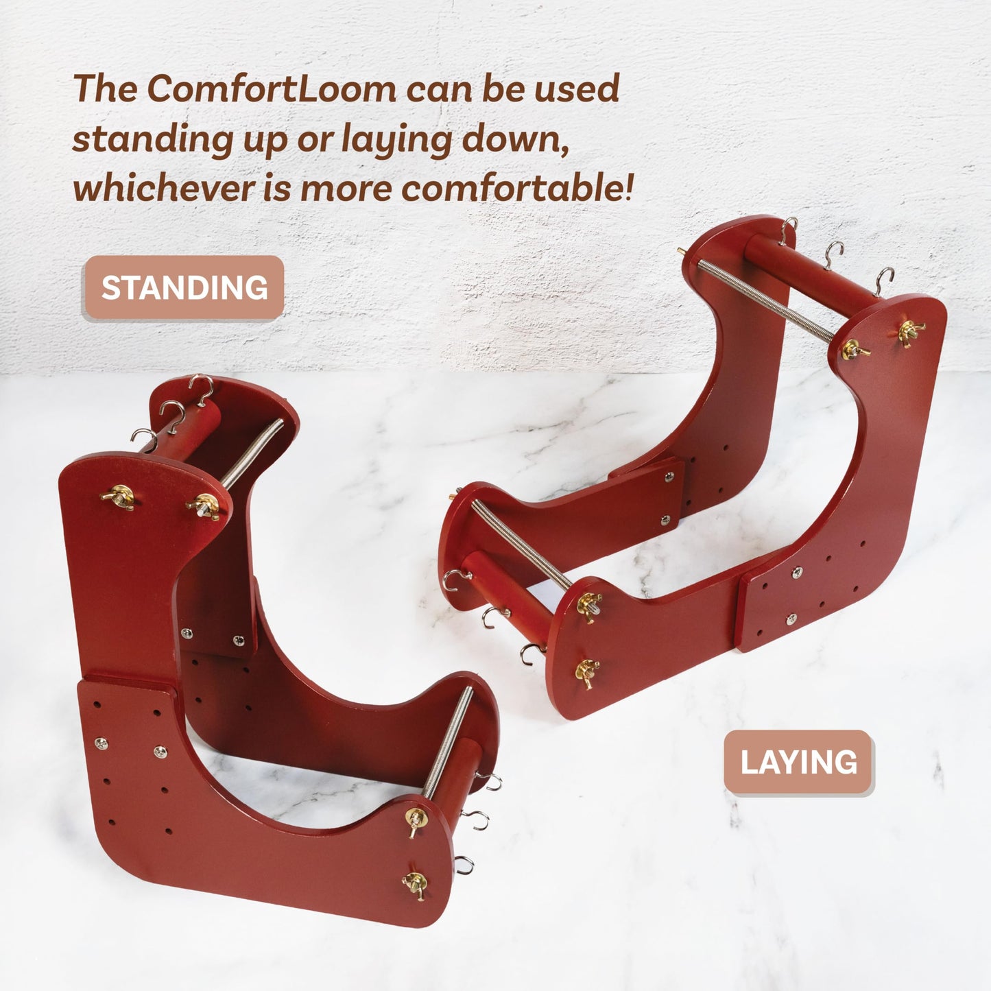 The Beadsmith ComfortLoom - Adjustable Standing Beads Loom with 4 Length Settings, Ergonomic Angled Design, Work Area 7.5” to 10.5”, Jewelry Making Kit, Patent Pending