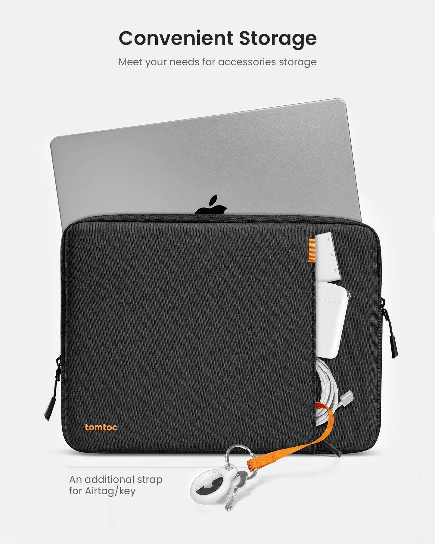 tomtoc 360 Protective Laptop Sleeve Set for 14-inch MacBook Pro M5 Pro/Max (2026) A3426 A3427 A3434 M4/M3/M2/M1 A3112 A3401 A3185, Water-Resistant Lapop Case Bag with Accessory Pouch for Dell XPS 14
