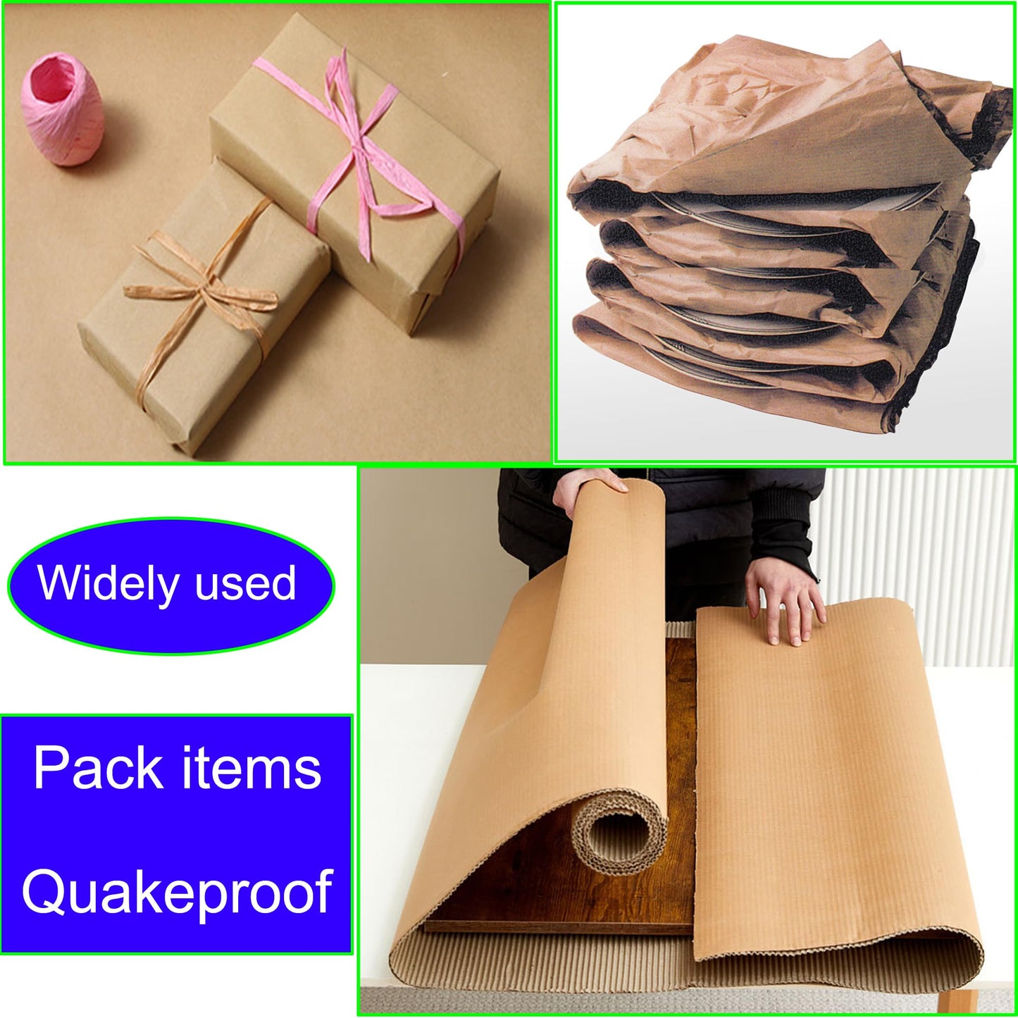 14 x 144in Brown Single Face Corrugated B Flute Cardboard Roll ，Shipping Roll Paper Corrugated Wrap for Packing, Storage, Shipping, DIY(2rolls Each roll14x 72in)