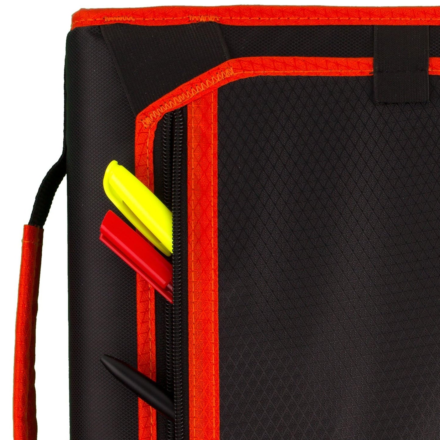 Five Star Zipper Binder, 2 Inch 3-Ring Binder with Round Rings, Expansion Panel and 5-Tab Expanding File, 580 Sheet Capacity, Red/Black (29052CE8)