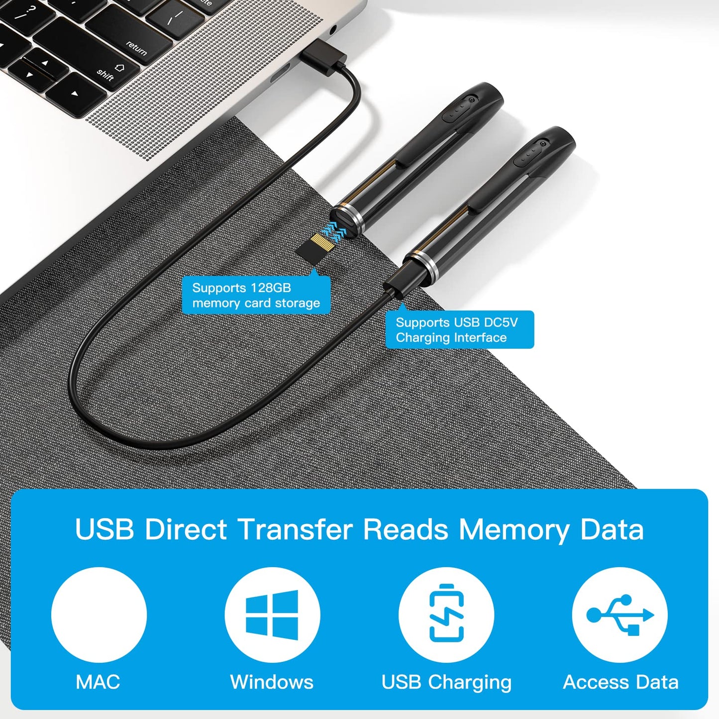 1080P Spy Hidden Camera Pen No WiFi Indoor Home Office Security Camera Outdoor Mini Body Video Camera Small Compact Secret Camera Monitor Nanny Camera Video or Picture Taking