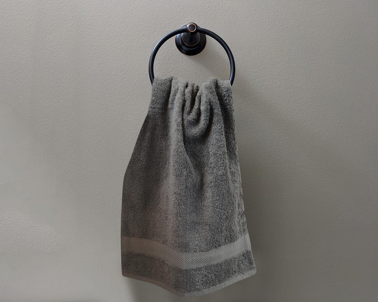 A1 Home Collections 100% Organic Cotton Towels 650 GSM Plush Quick Dry GOTS Certified, Oeko-Tex Green Certified (Hand Towel Pack of 4)