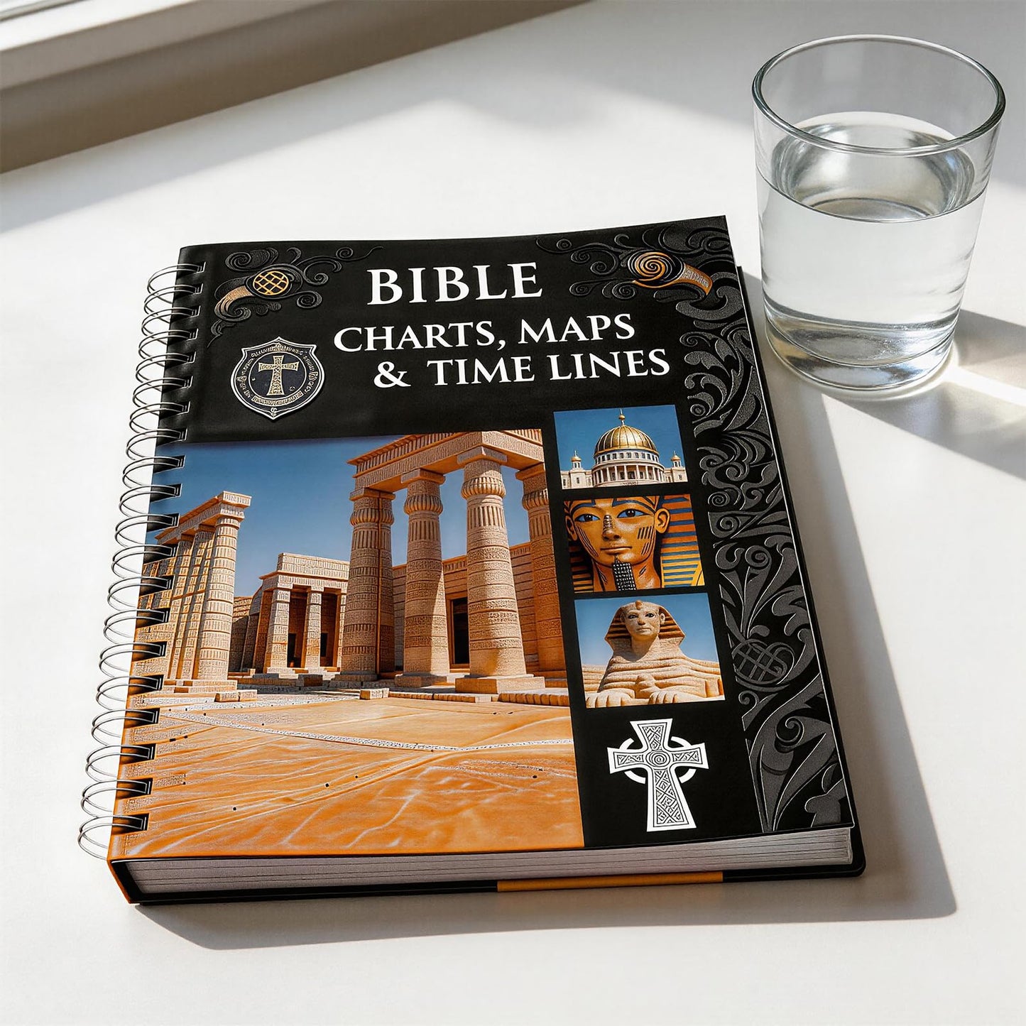 Bible Charts Maps and Timelines, Bible Study Journal Bibles Notebook, Spiral Bibles Study Guide Visual Reference of Chats, Maps, Timelines