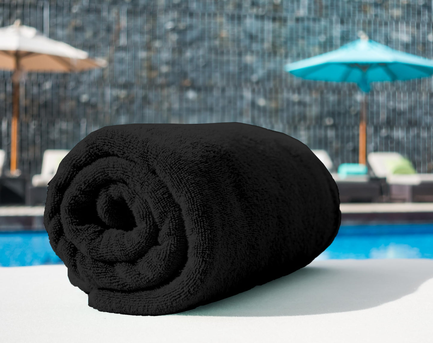 ZOYER Cotton Salon Towels (24 Pack, Black) - Not Bleach Proof Gym Towel - Hand Towel - 16 inches x 27 inches - Ring Spun-Cotton, Maximum Softness and Absorbency, Easy Care