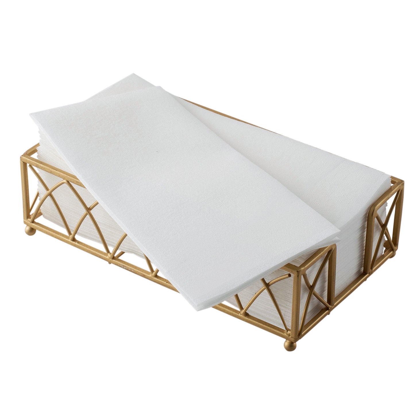 BloominGoods Disposable Bathroom Paper Napkins | 300-Pack 8" x 17" Single-Use Linen-Feel Guest Towels | Cloth-Like Hand Tissue Paper, White (Medium Size - Pack of 300)