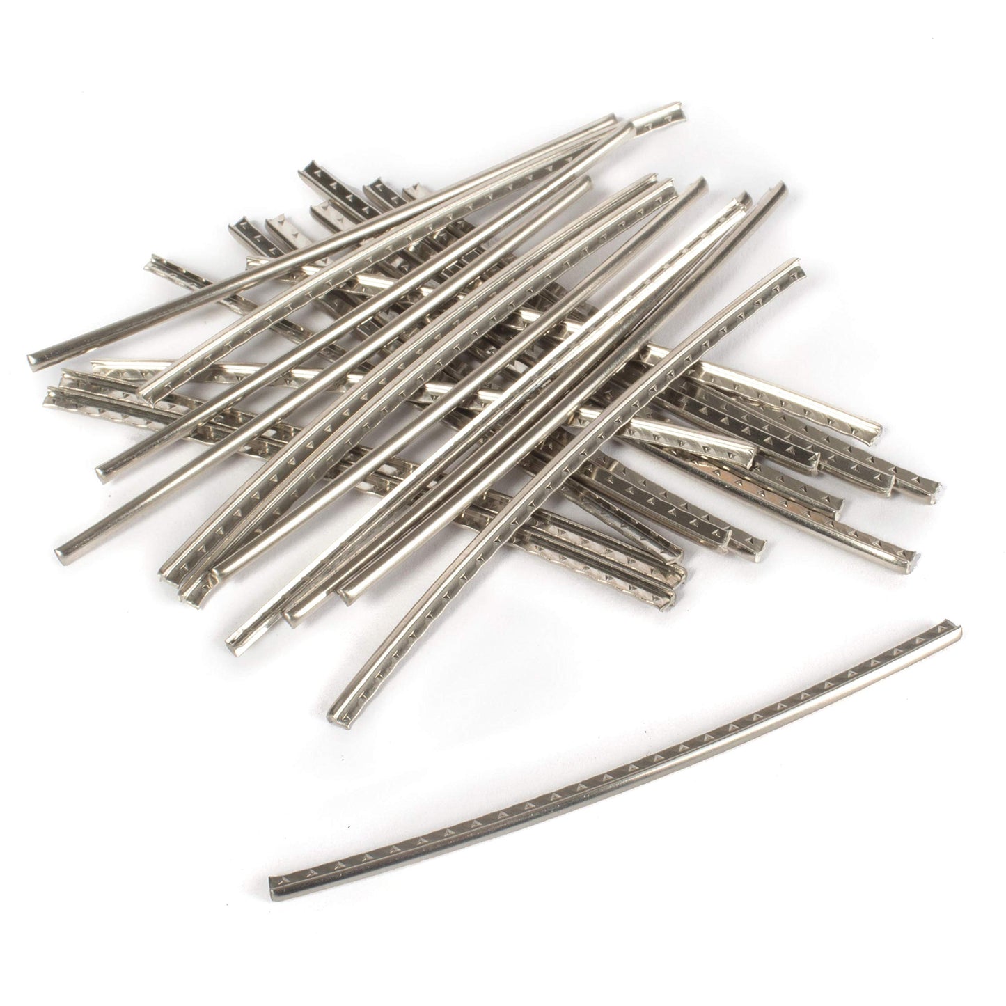 StewMac Pre-Cut and Pre-Radiused Fretwire Set, Wide/Highest, 12" Radius, 24-Pieces - Width .110" (2.79mm) Crown .053" (1.35mm) Tang .074" (1.88mm)