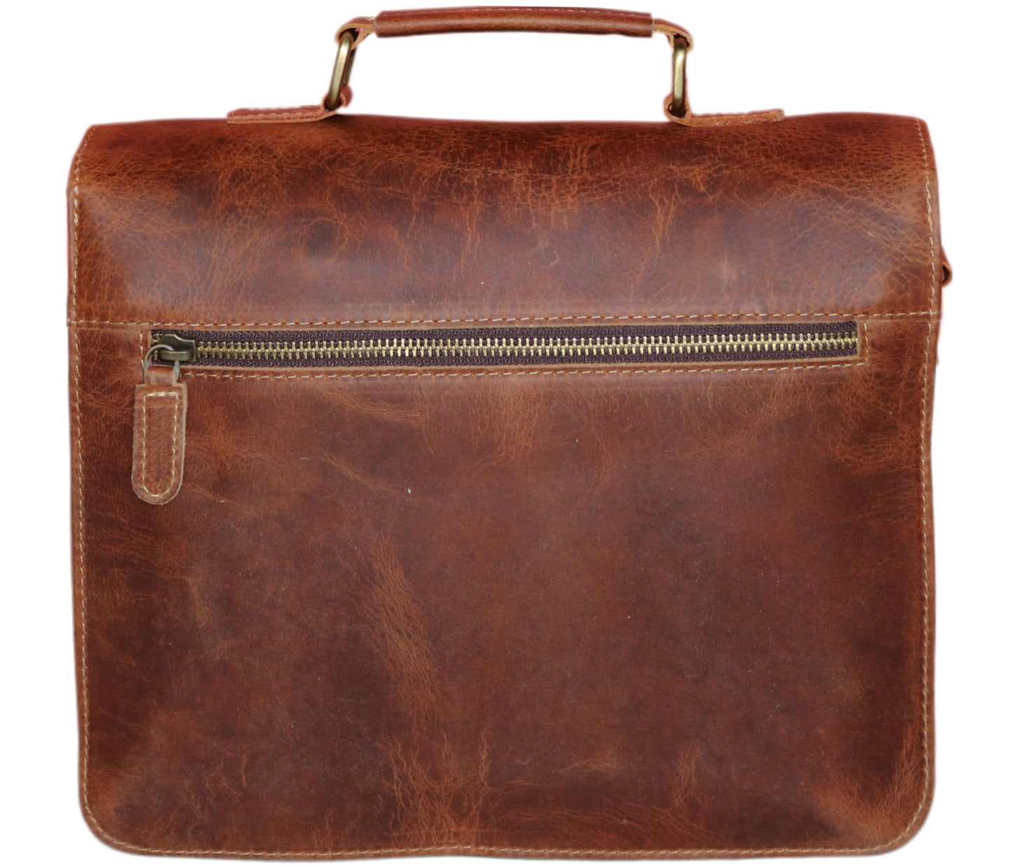 Small Leather Messenger Bag Shoulder Bag Cross Body Vintage Messenger Bag for Women & Men Satchel (7 x 9)