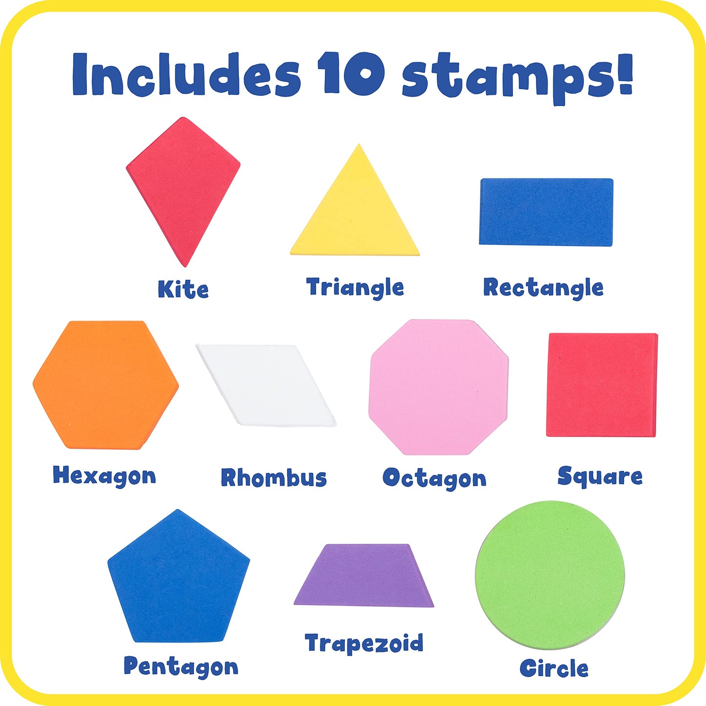 Center Enterprise CE6735 Ready to Learn Giant Geometric Shapes Solids (Pack of 10)