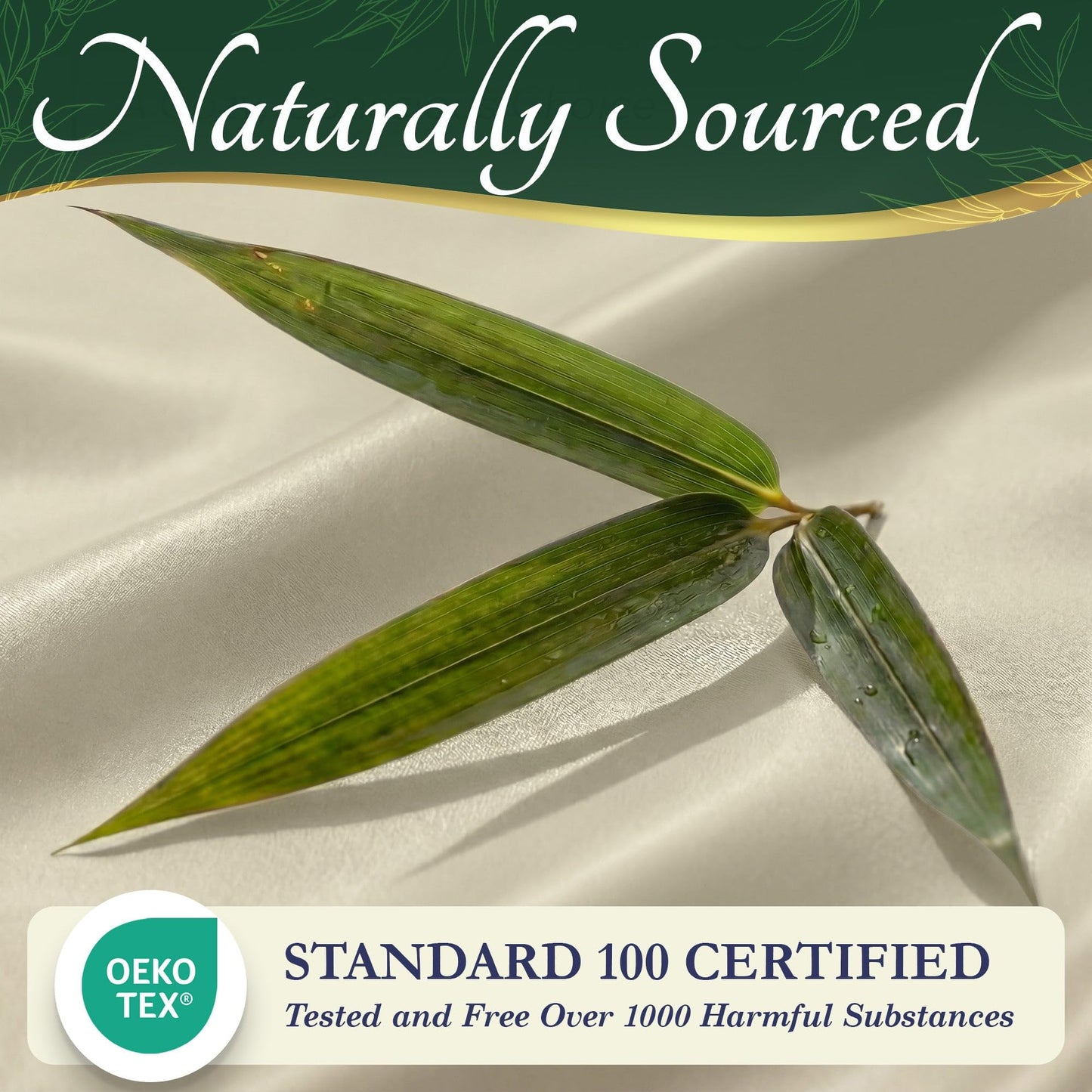 DECOLURE 100% Organic Viscose Derived from Bamboo Sheets Full Size 6pcs - Ultra Soft & Luxuriously Cooling, 17" Deep Pocket, Double Stitching, Perfect for Hot Sleepers - Full Bed Sheets (Creme)
