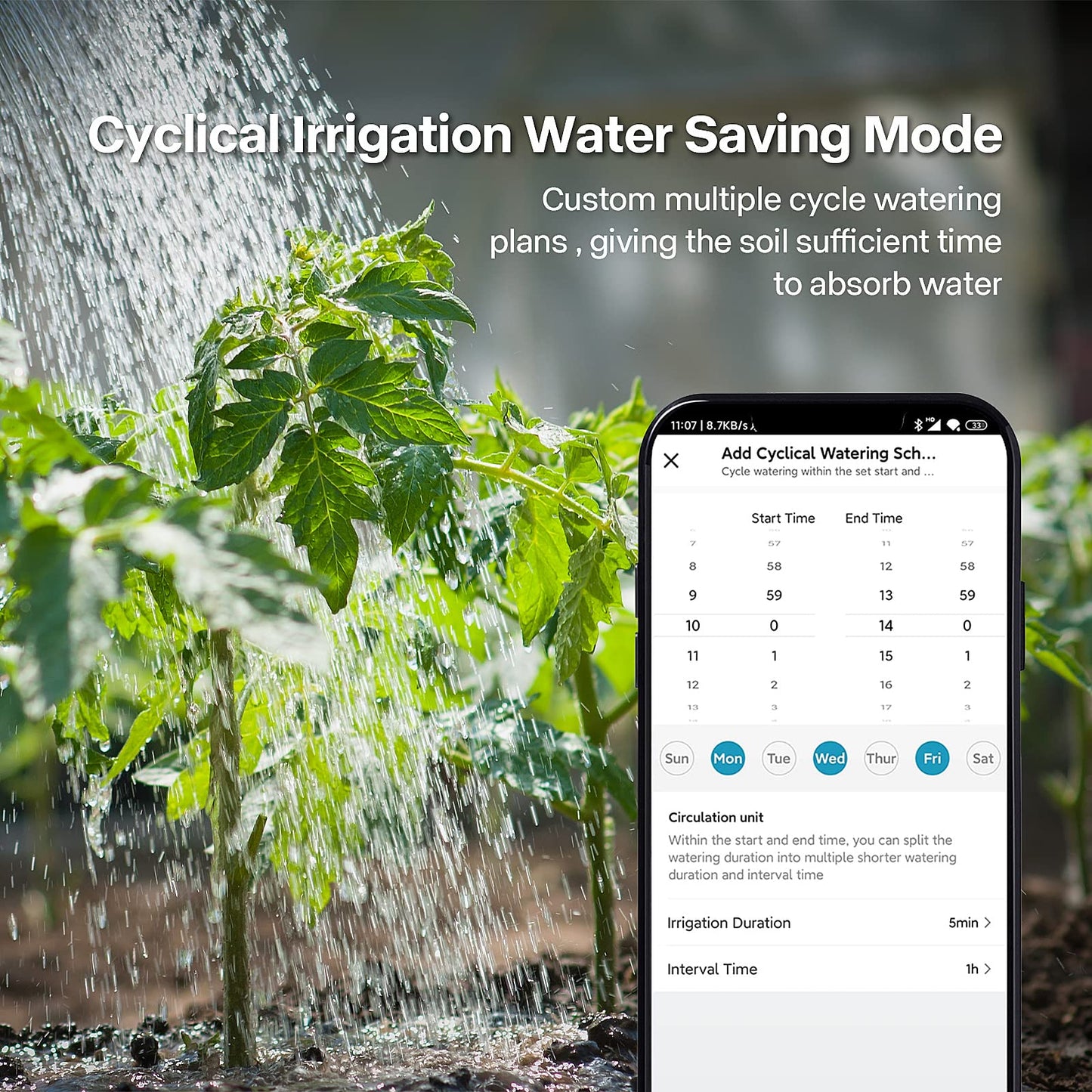 Smart Water Hose Timer Sprinkler Timer with 2 Outlet, Automatic Irrigation System Controller for Lawns,Compatible with Alexa Dark Gray-Plastics Inlet & Plastics Outlet