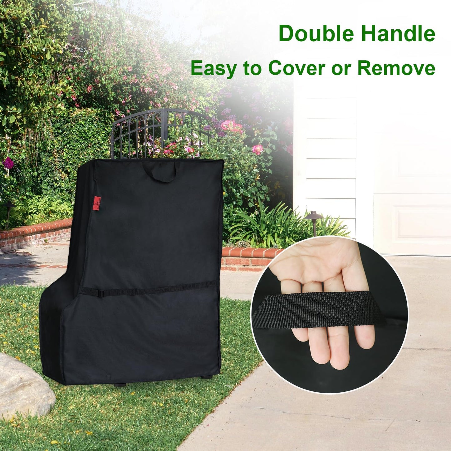 Smoker Cover Fits Bradley Smoker BS611 & BTDS76P 4-Rack Outdoor Natrual Draft Digital Vertical Smoker(Compared to Bradley 990025), Cover Geny Heavy Duty Waterproof Outdoor Cover (26"W x 20"D x 35"H)