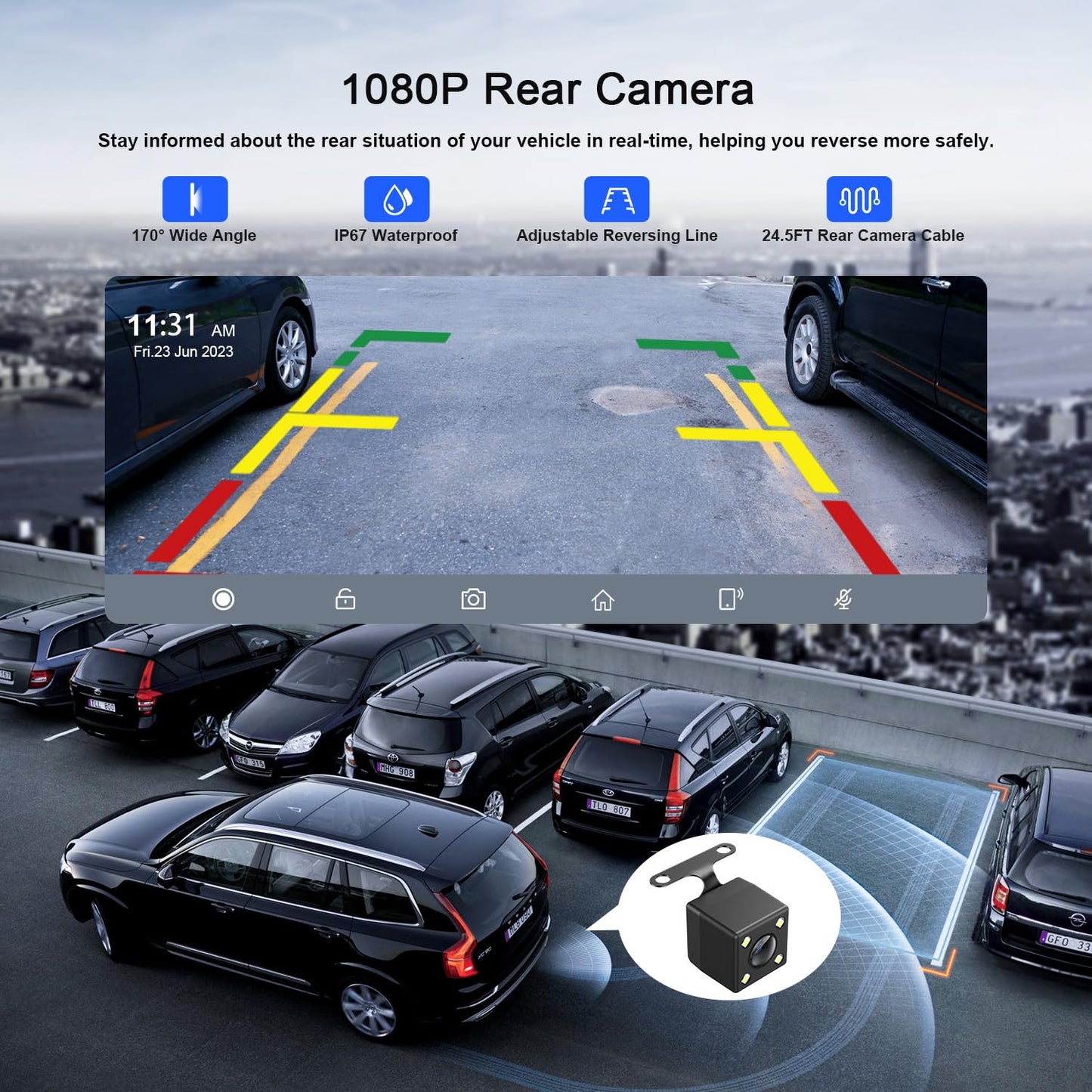 Avylet 9.26" Carplay Screen for Car, Portable Wireless Carplay Compatible with A-pple Carplay&Android Auto, OTA Upgrade, Backup Camera, Voice Control, GPS Navigation, Touch Screen for All Vehicles