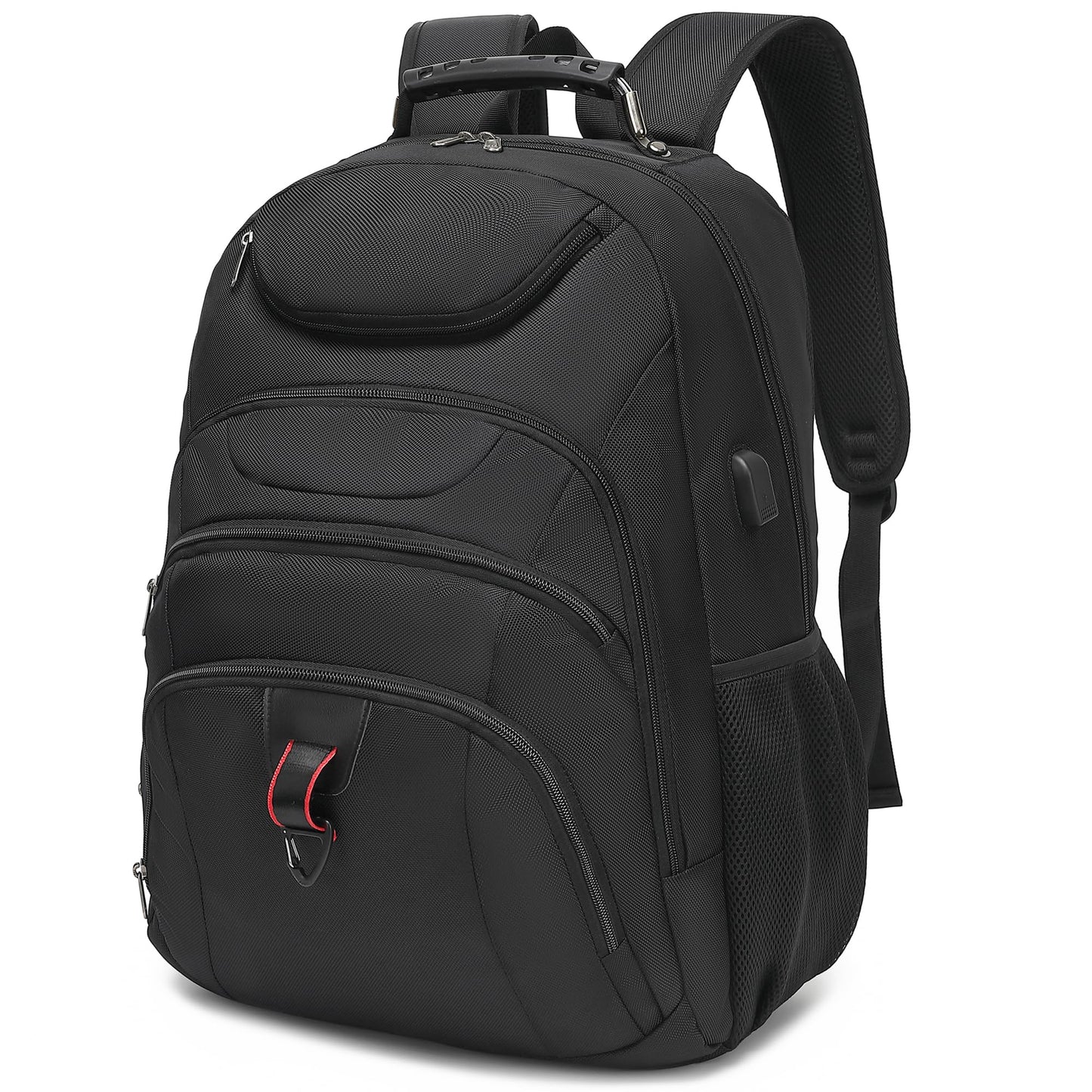 Extra Large Laptop Backpack for Men,37L Gaming Laptop Backpack,18.4Inch Travel Backpack with USB Charging Port, Business Flight Approved -Big Capacity Computer Bag College Bookbag, Black