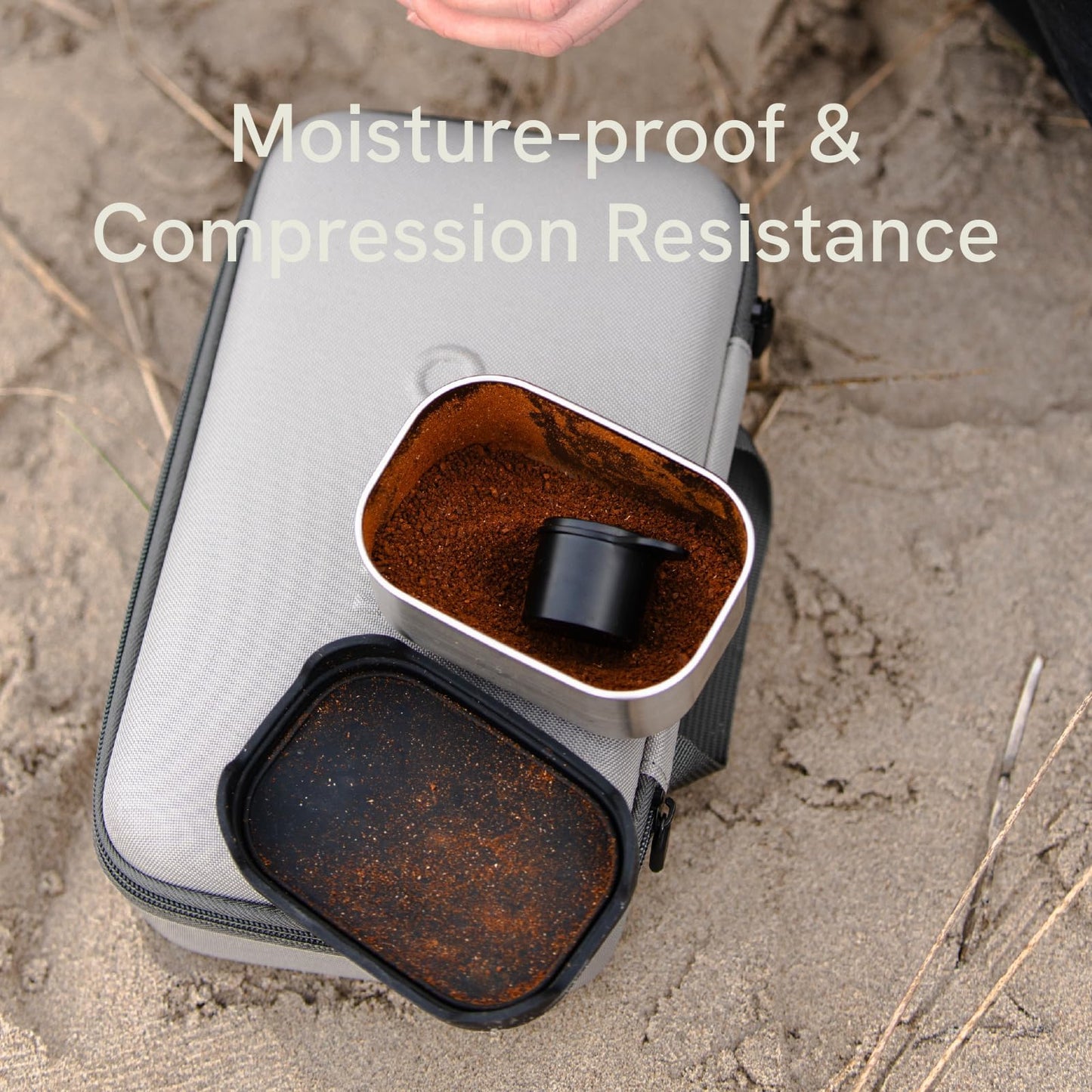 OutIn Nano Portable Electric Espresso Machine Carrying Bag, Waterproof Sturdy EVA Electronic Coffee Maker Storage Case with Comfortable Hand Hold Belt, Suitable for Travelling, Office, Camping
