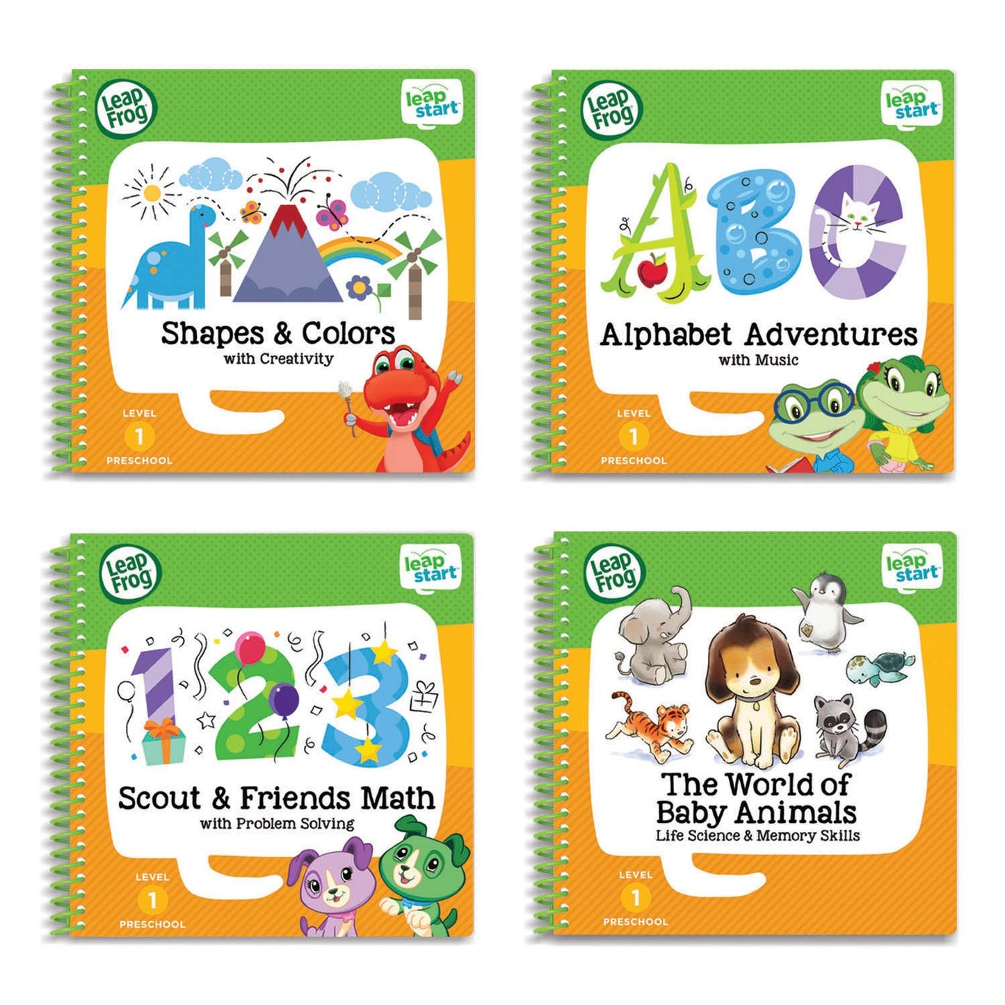 LeapFrog LeapStart Level 1 Preschool 4-Pack Books
