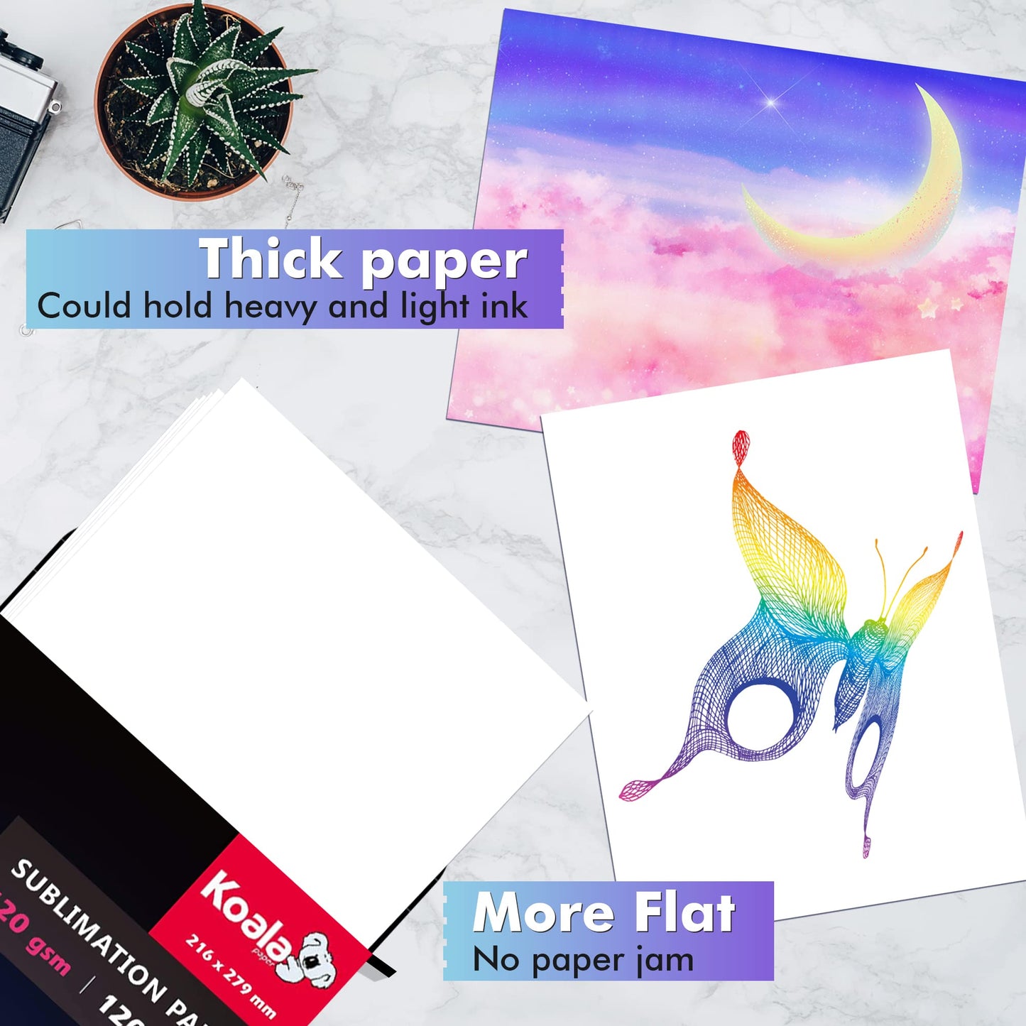 Koala Sublimation Paper 11X17 inches 120gsm 120 Sheets for Personalize Your Gift Compatible With Inkjet Printer Sublimation Ink