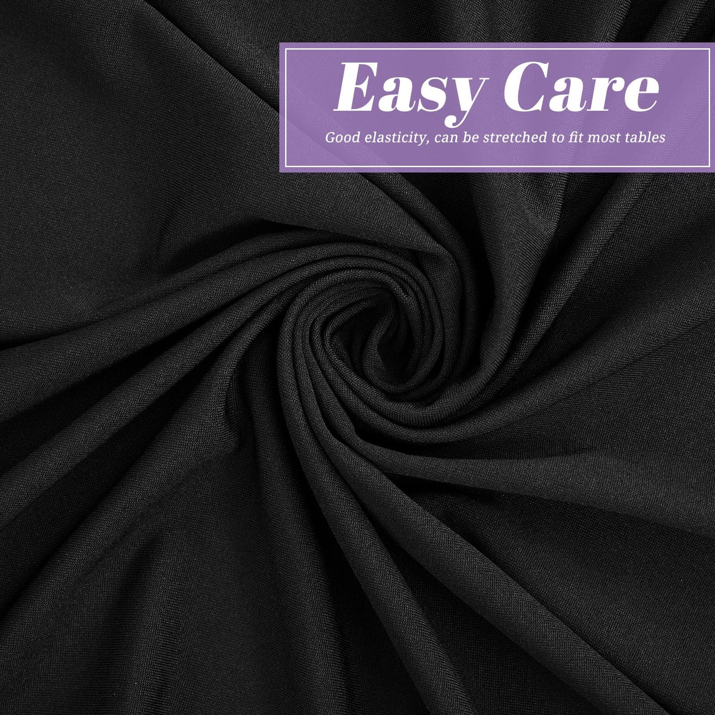 6 Pack 32x43 Inch Spandex Cocktail Table Covers, High Top Table Cloths, Fitted Highboy Stretch Cocktail Tablecloth for Round Tables, Stretch Table Cover for Party, Bar, Wedding, Banquet(Black)