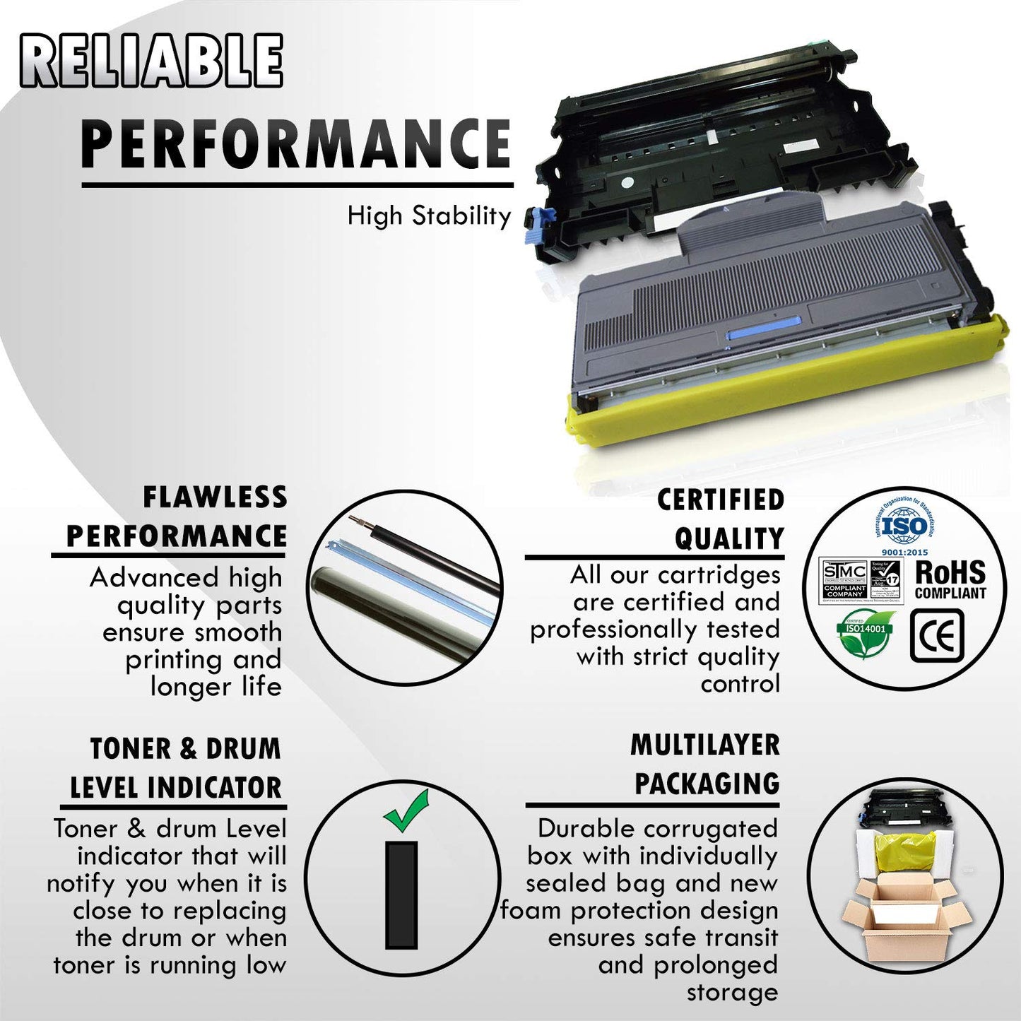 3PK-1 Inkfirst DR360 DR-360 Drum Unit + 2 TN360 TN-360 High Yield Toner Cartridges (2 Toner + 1 Drum) Compatible Replacement for Brother DCP-7030 DCP-7040 MFC-7340 MFC-7345N MFC-7440N MFC-7840W